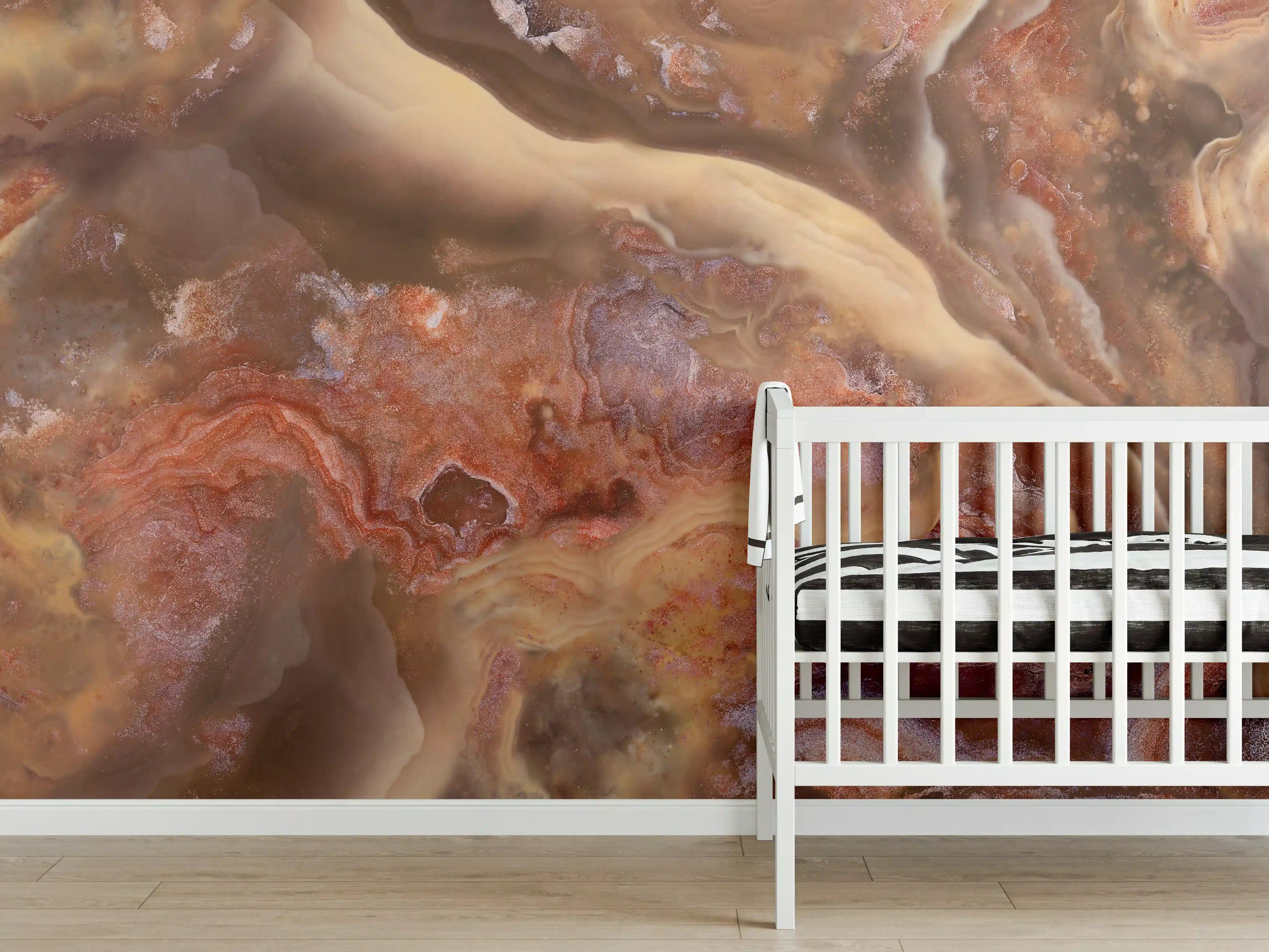 Babyzimmer Wandgestaltung - Antikes Marmordesign