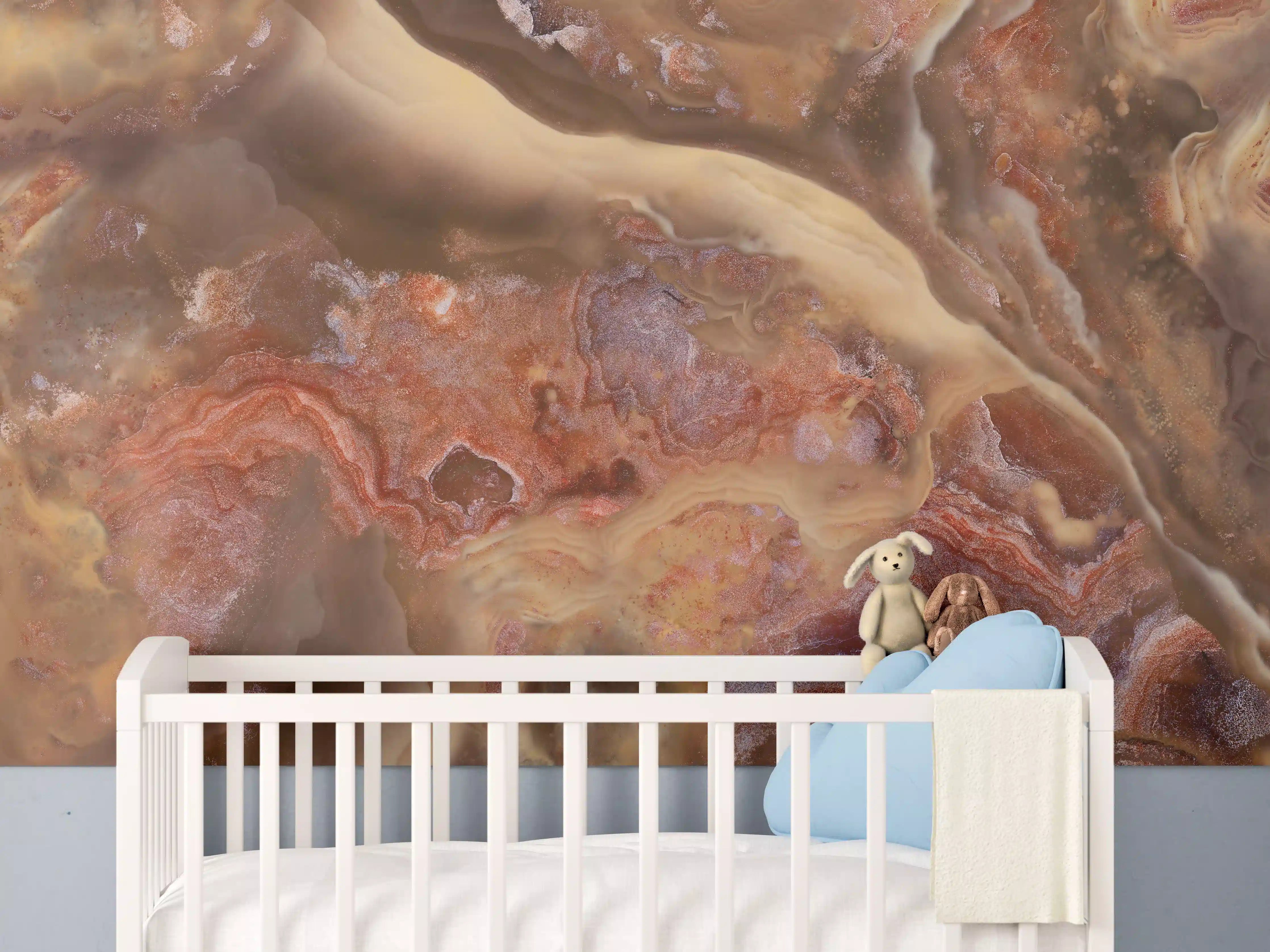 Babyzimmer Wandgestaltung - Antikes Marmordesign