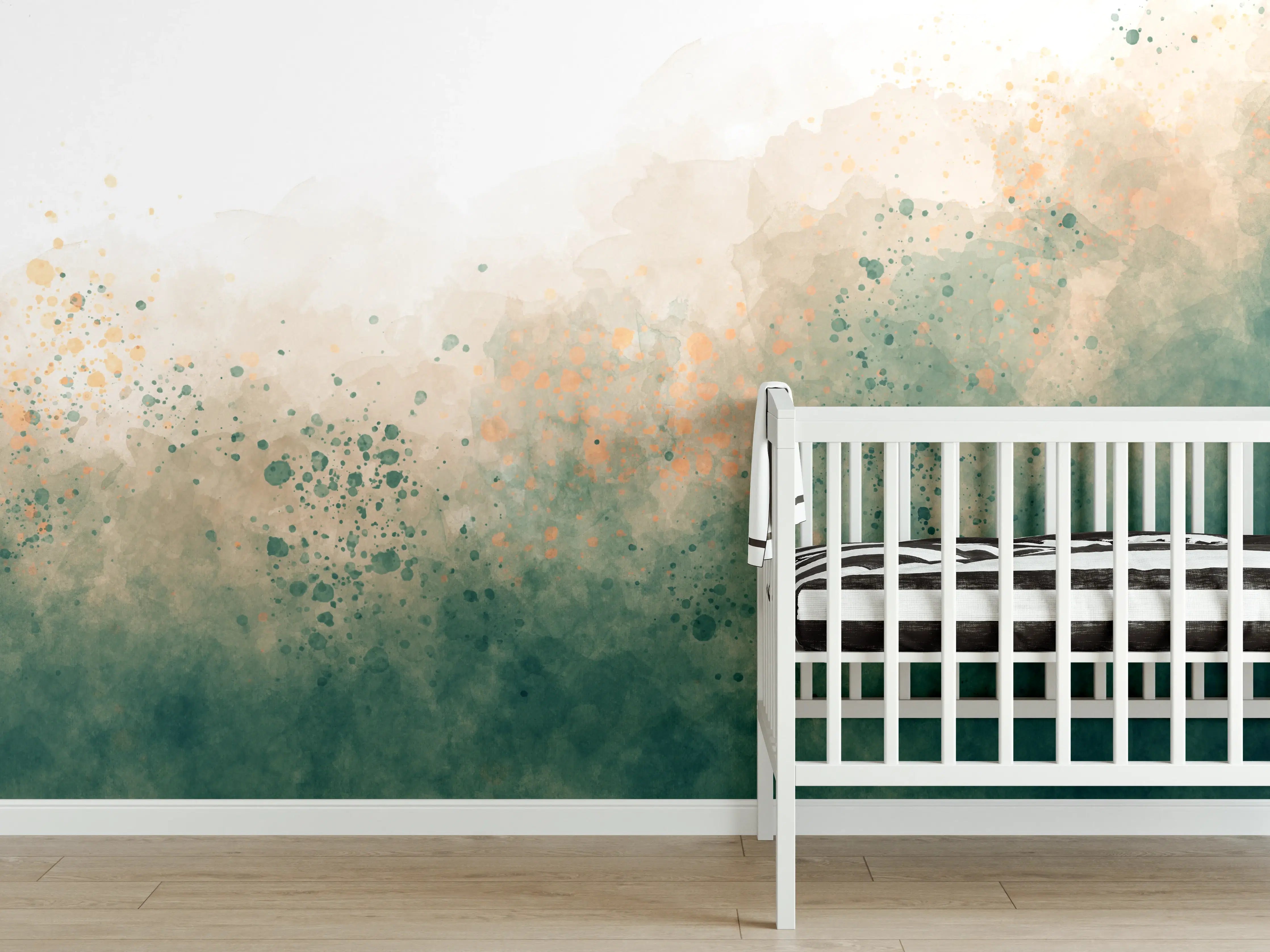 Babyzimmer Wandgestaltung - Aquarell Himmel Gradient Textur