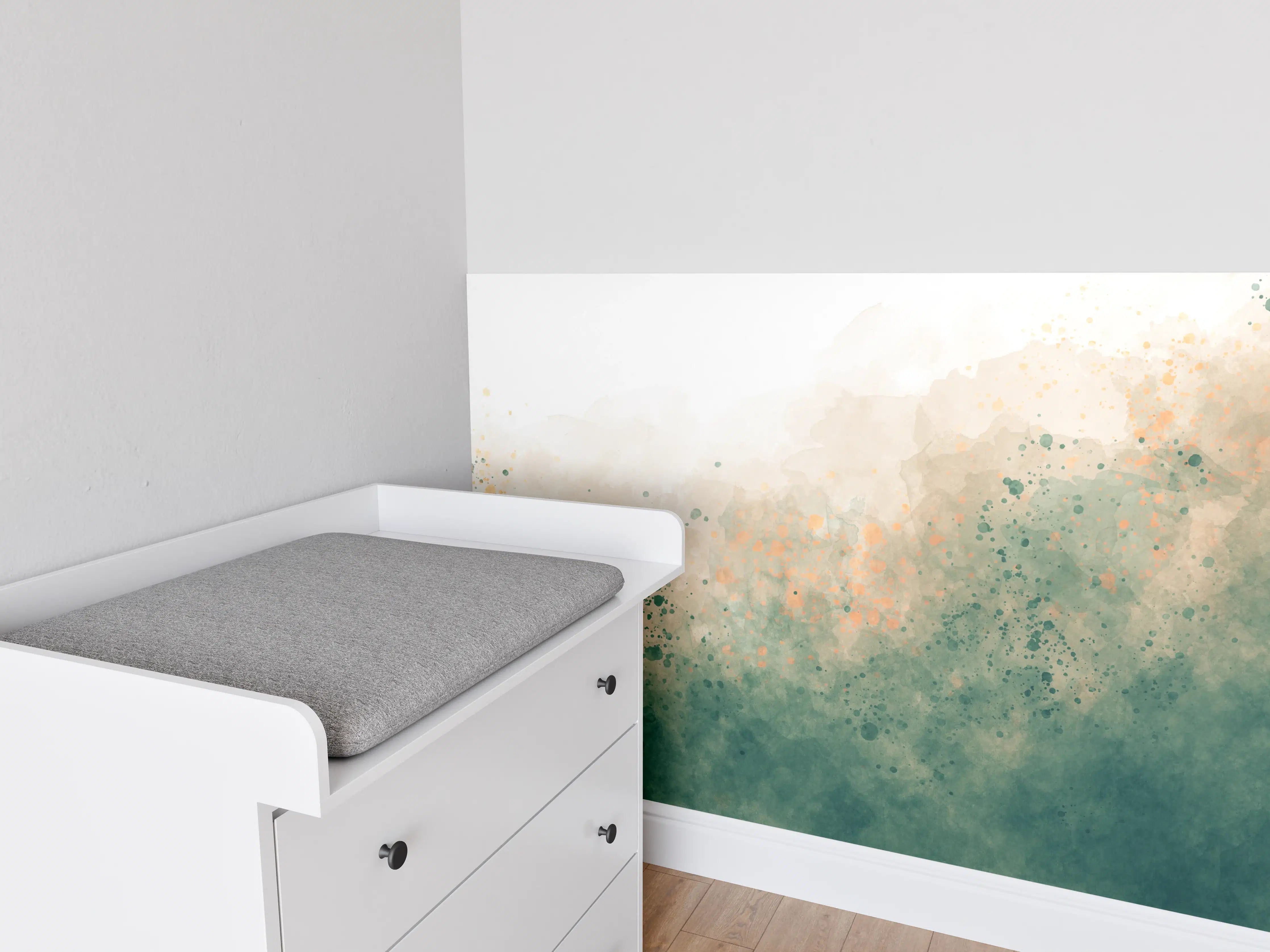 Babyzimmer Wandgestaltung - Aquarell Himmel Gradient Textur