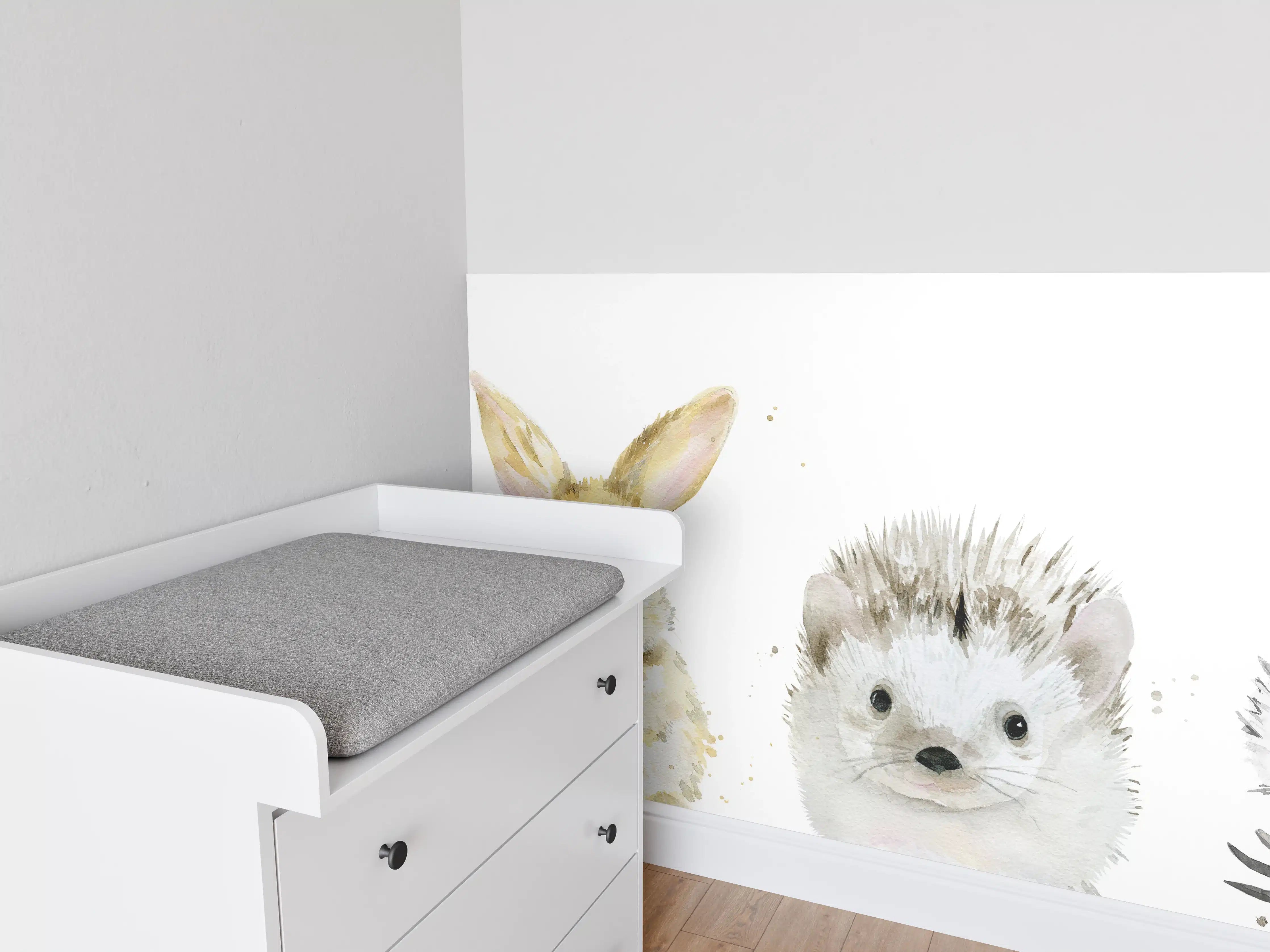 Babyzimmer Wandgestaltung - Aquarell-Tier-Set