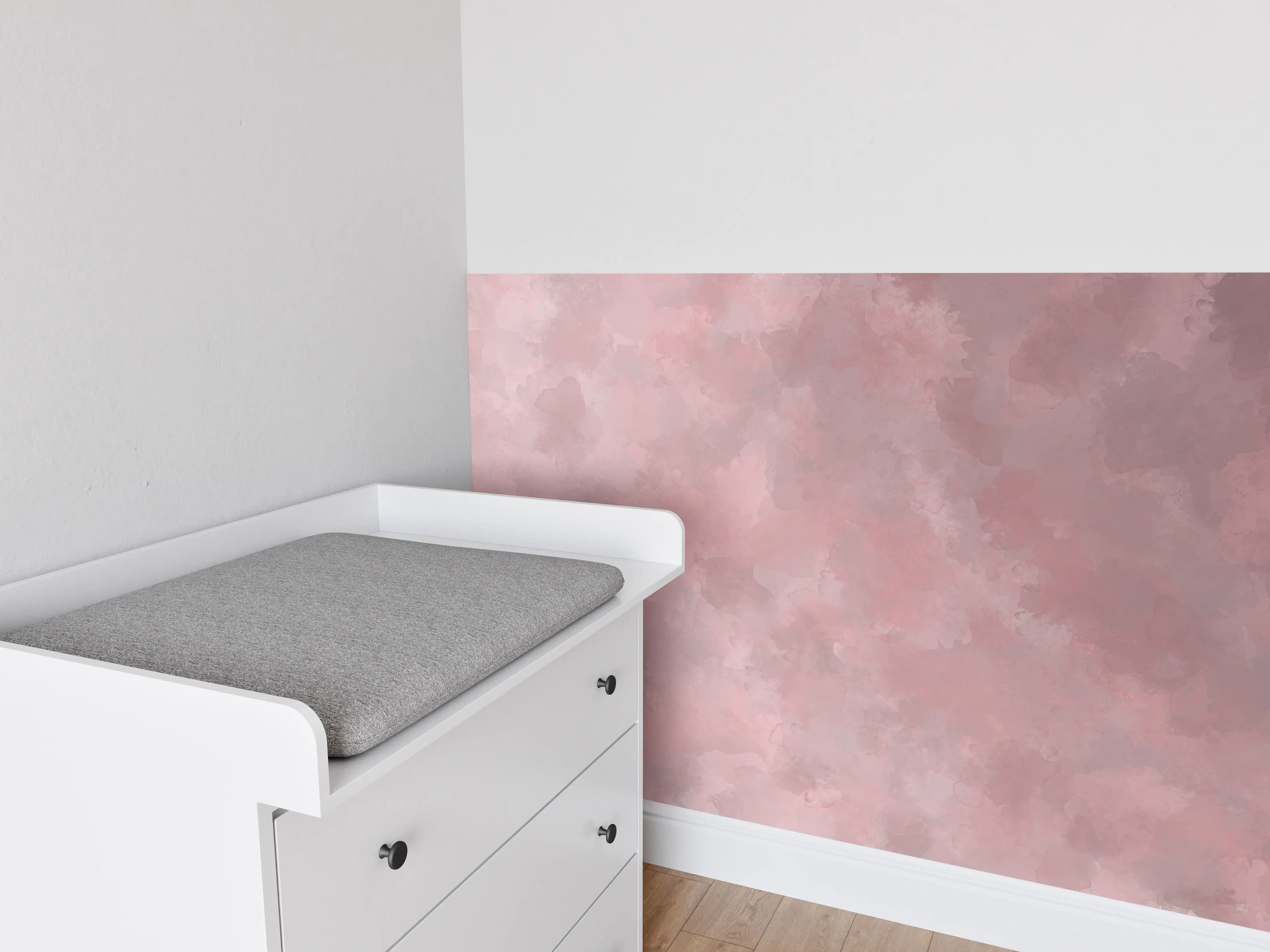Babyzimmer Wandgestaltung - Aquarelle Textur - Kunstmalerei
