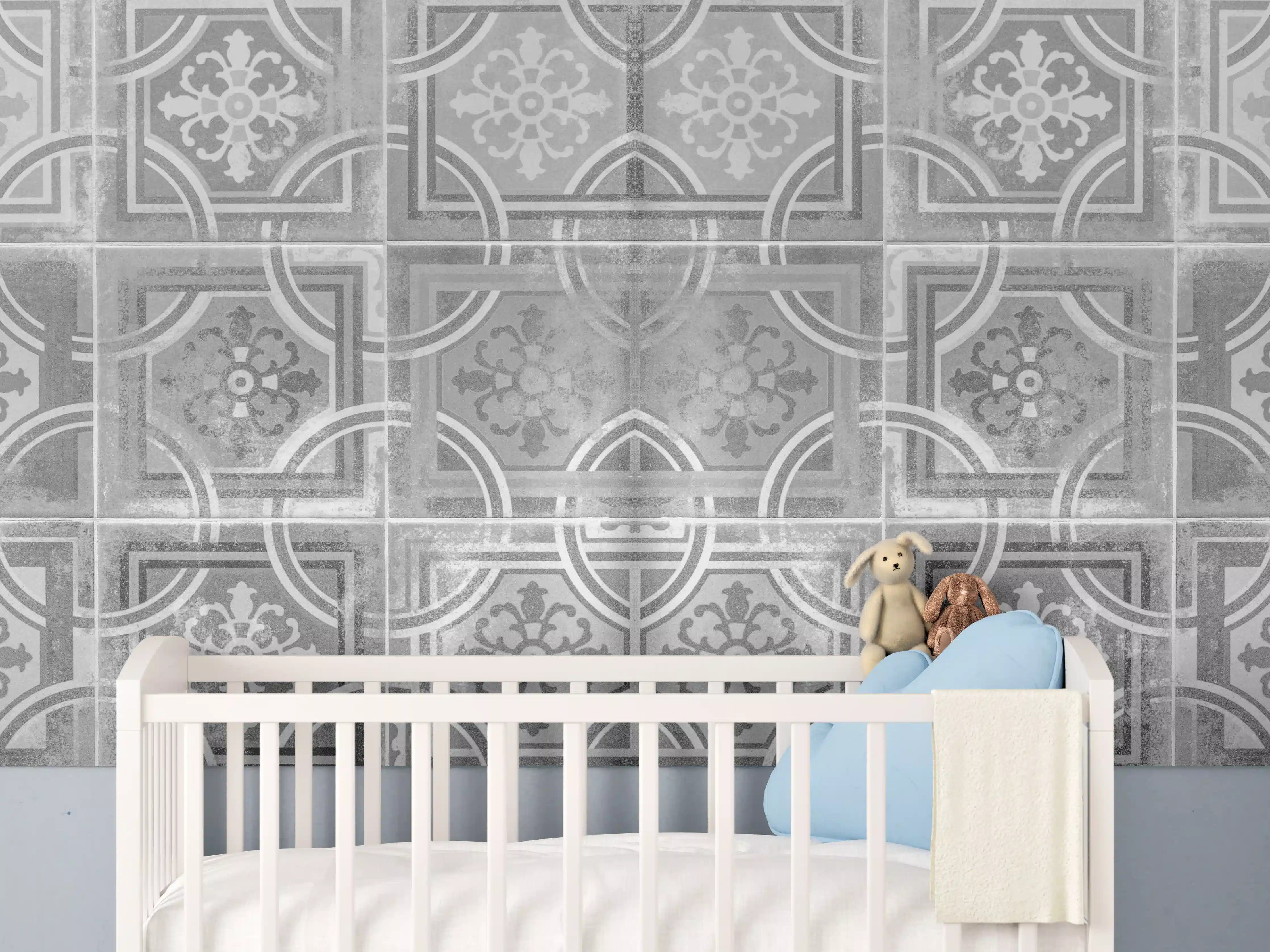 Babyzimmer Wandgestaltung - Arabische schäbige Fliesen Hintergrund