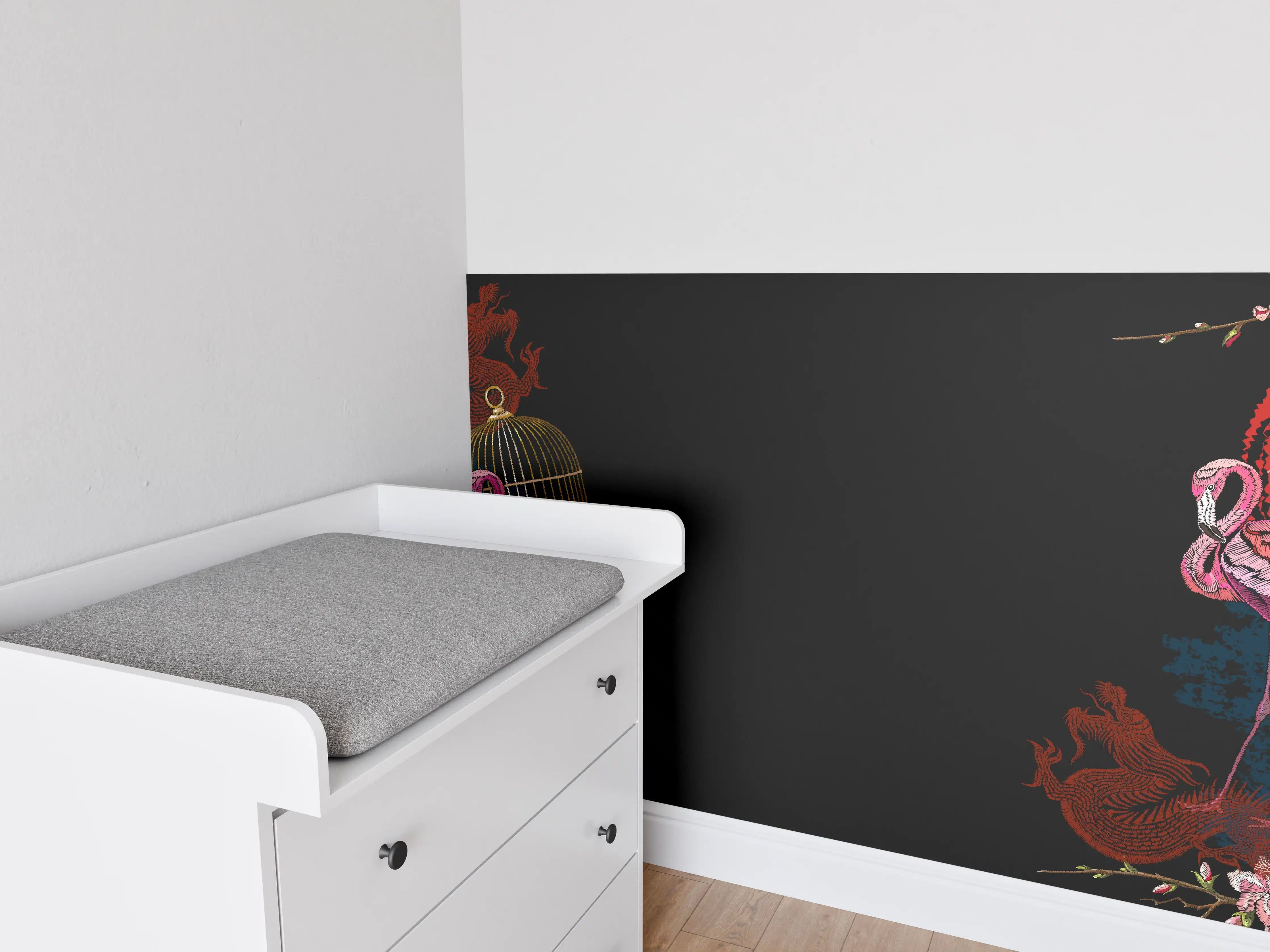 Babyzimmer Wandgestaltung - Asiatisches Drachen-Fan Banner