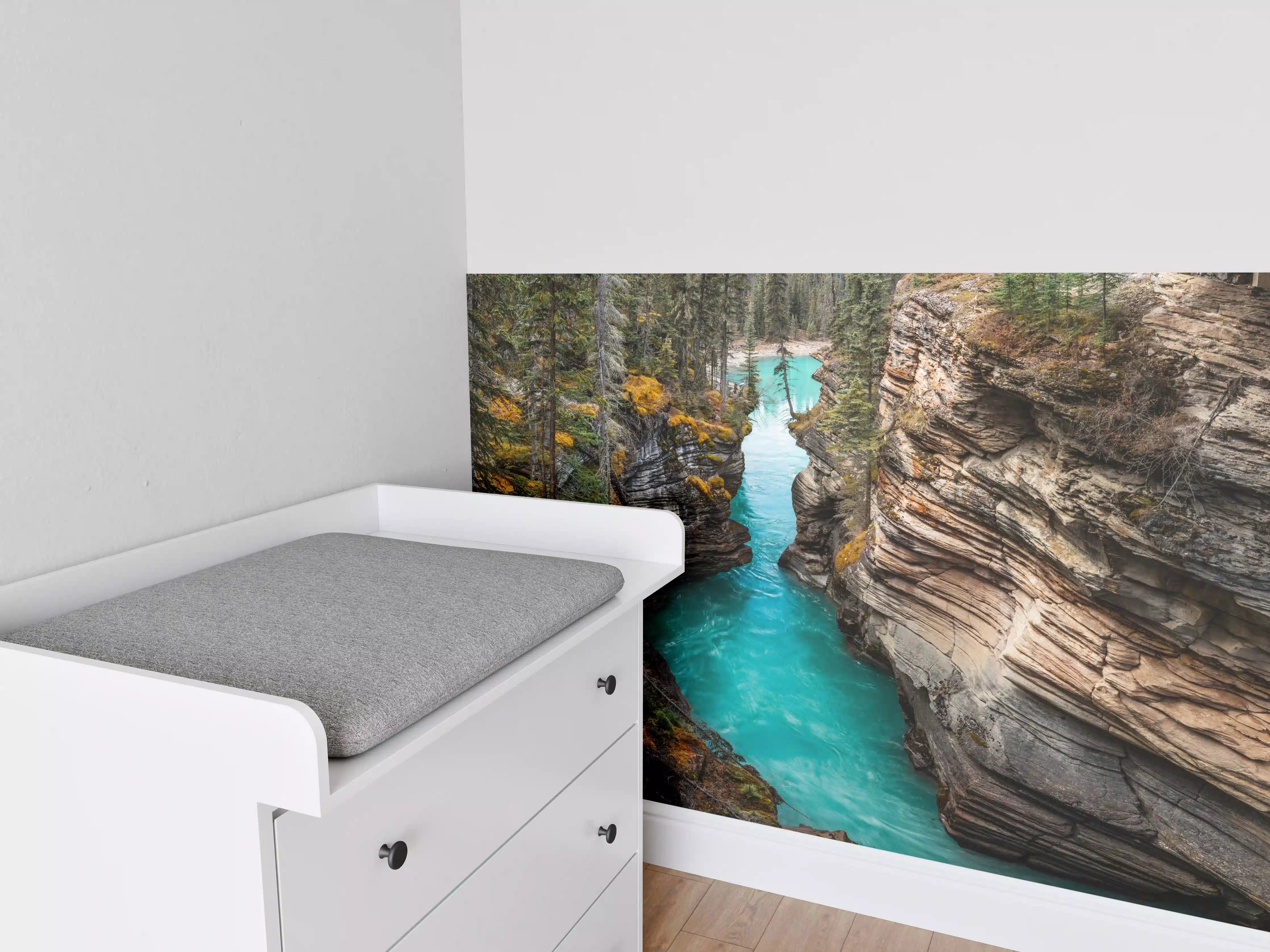 Babyzimmer Wandgestaltung - Athabasca Wasserfälle - Kanada