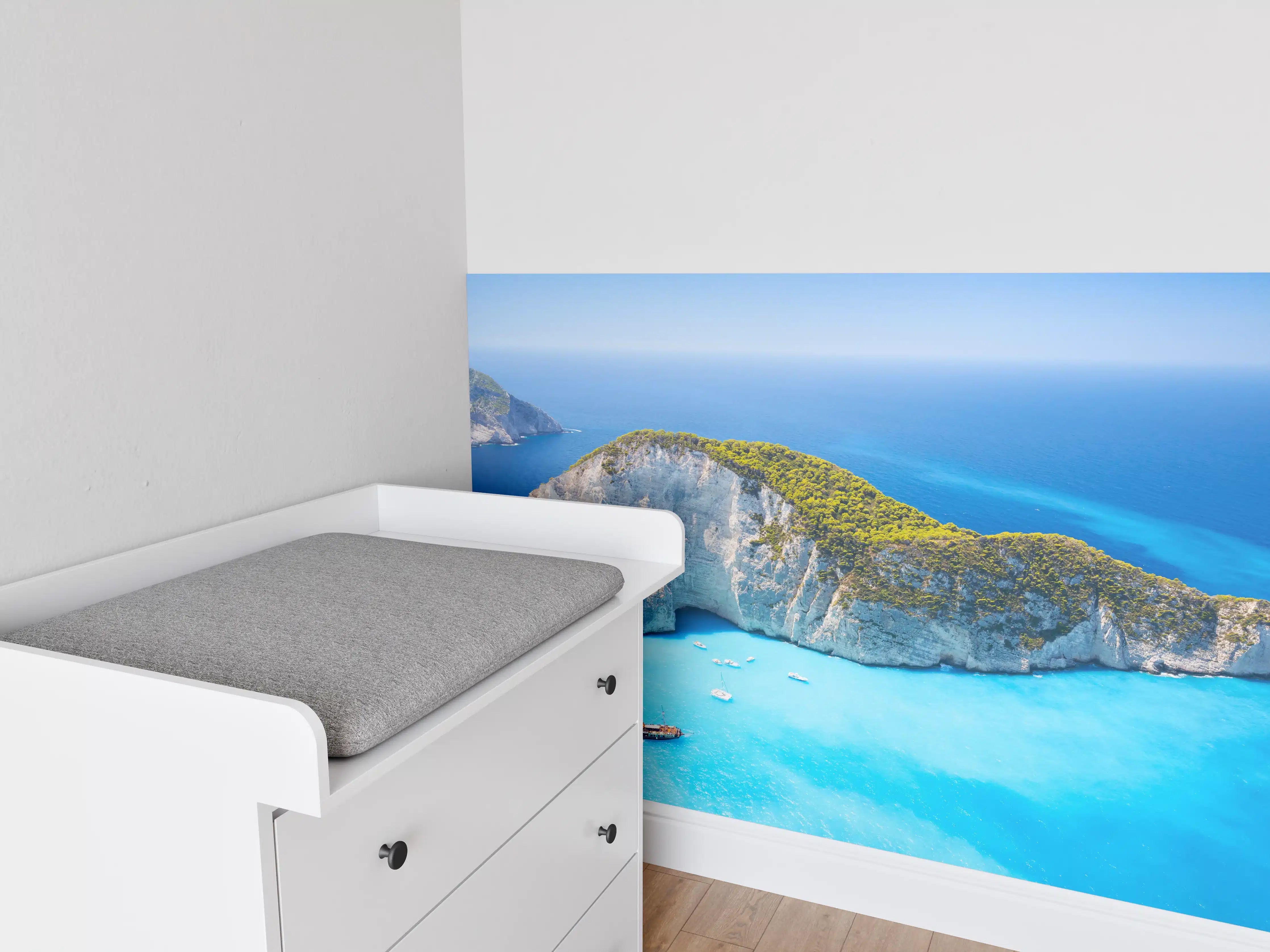 Babyzimmer Wandgestaltung - Ausblick auf Zakynthos Bucht