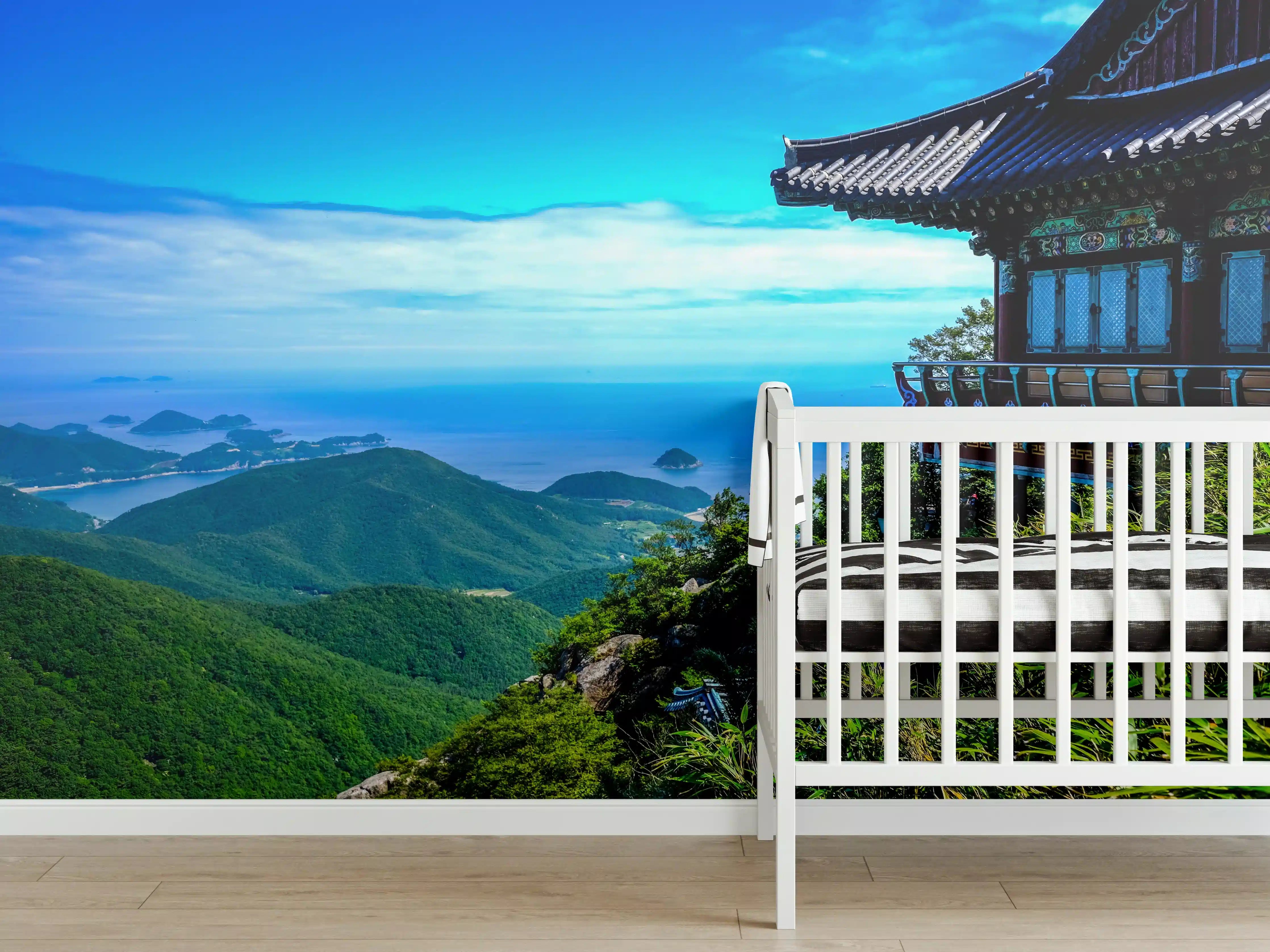 Babyzimmer Wandgestaltung - Aussicht eines Berges in Südkorea