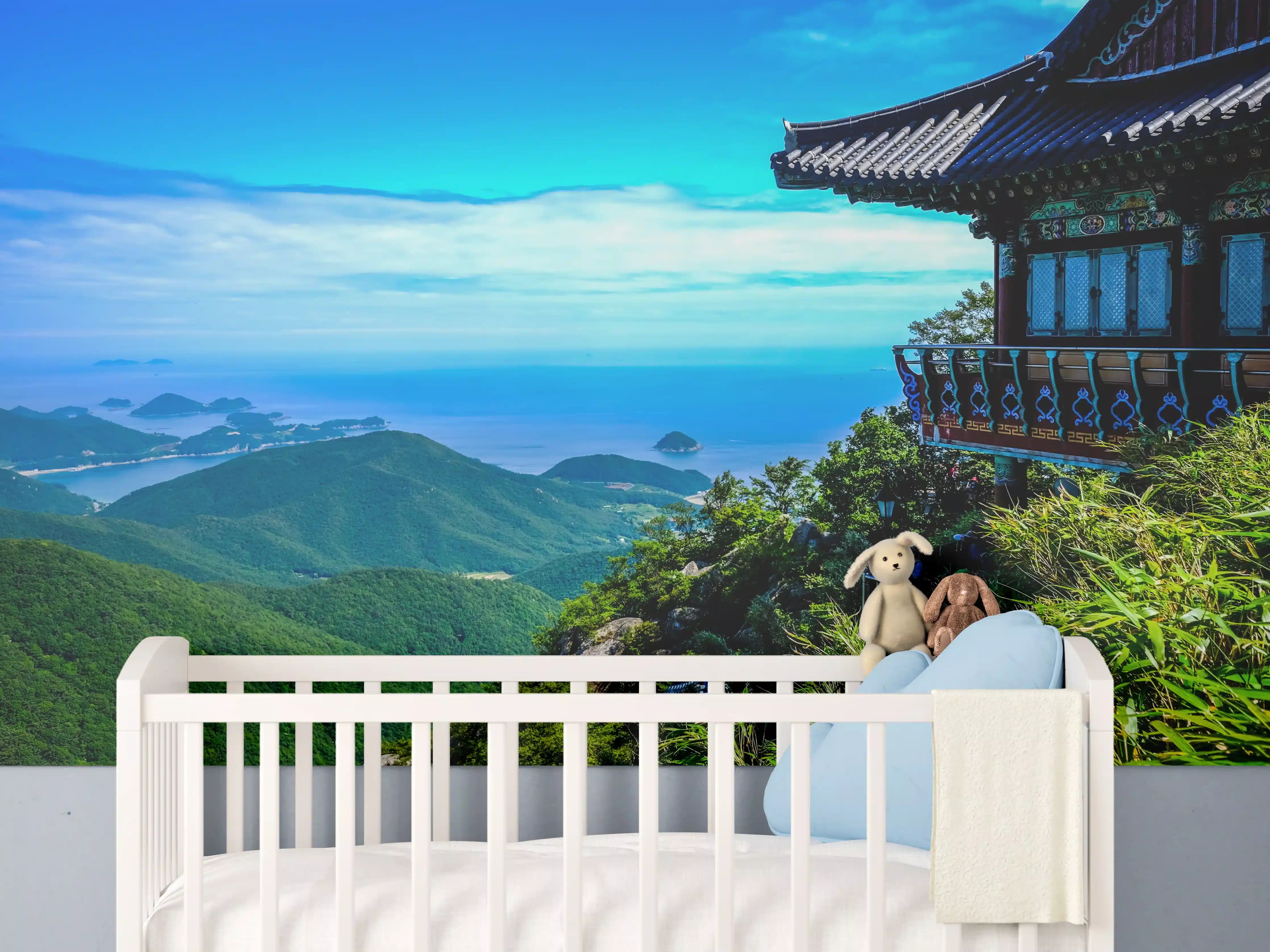 Babyzimmer Wandgestaltung - Aussicht eines Berges in Südkorea