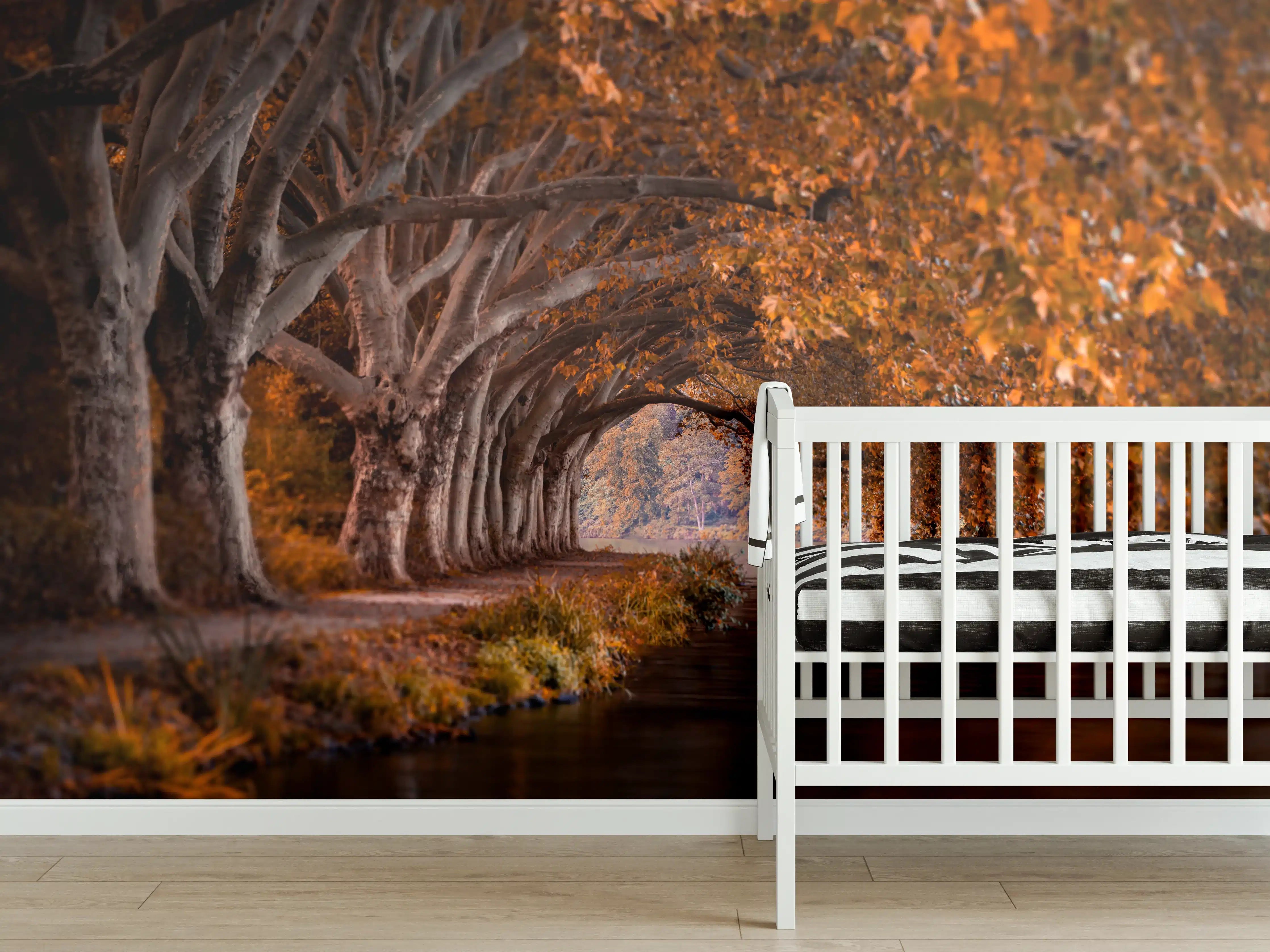 Babyzimmer Wandgestaltung - Baldeneysee in Essen im Herbst