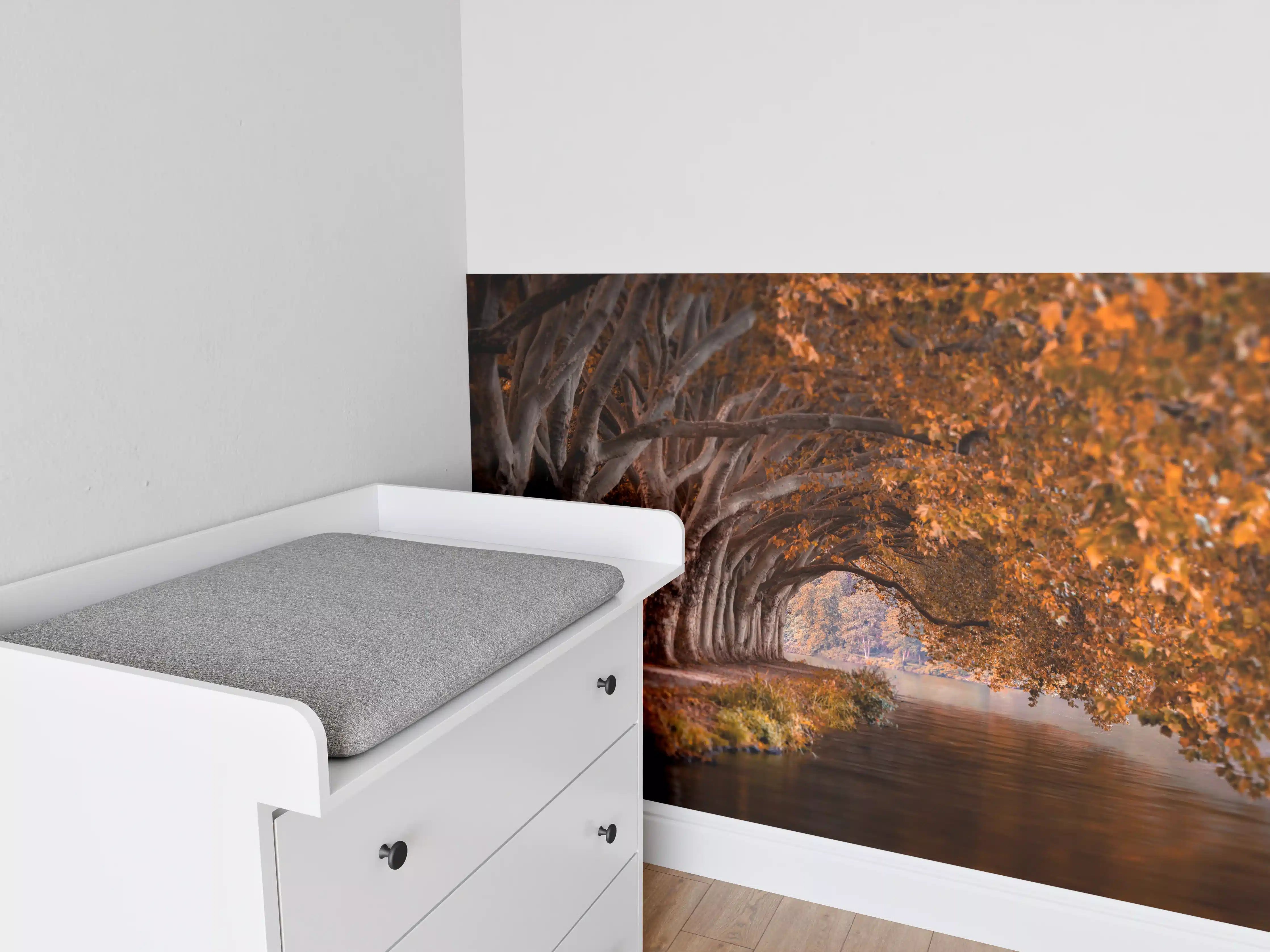 Babyzimmer Wandgestaltung - Baldeneysee in Essen im Herbst