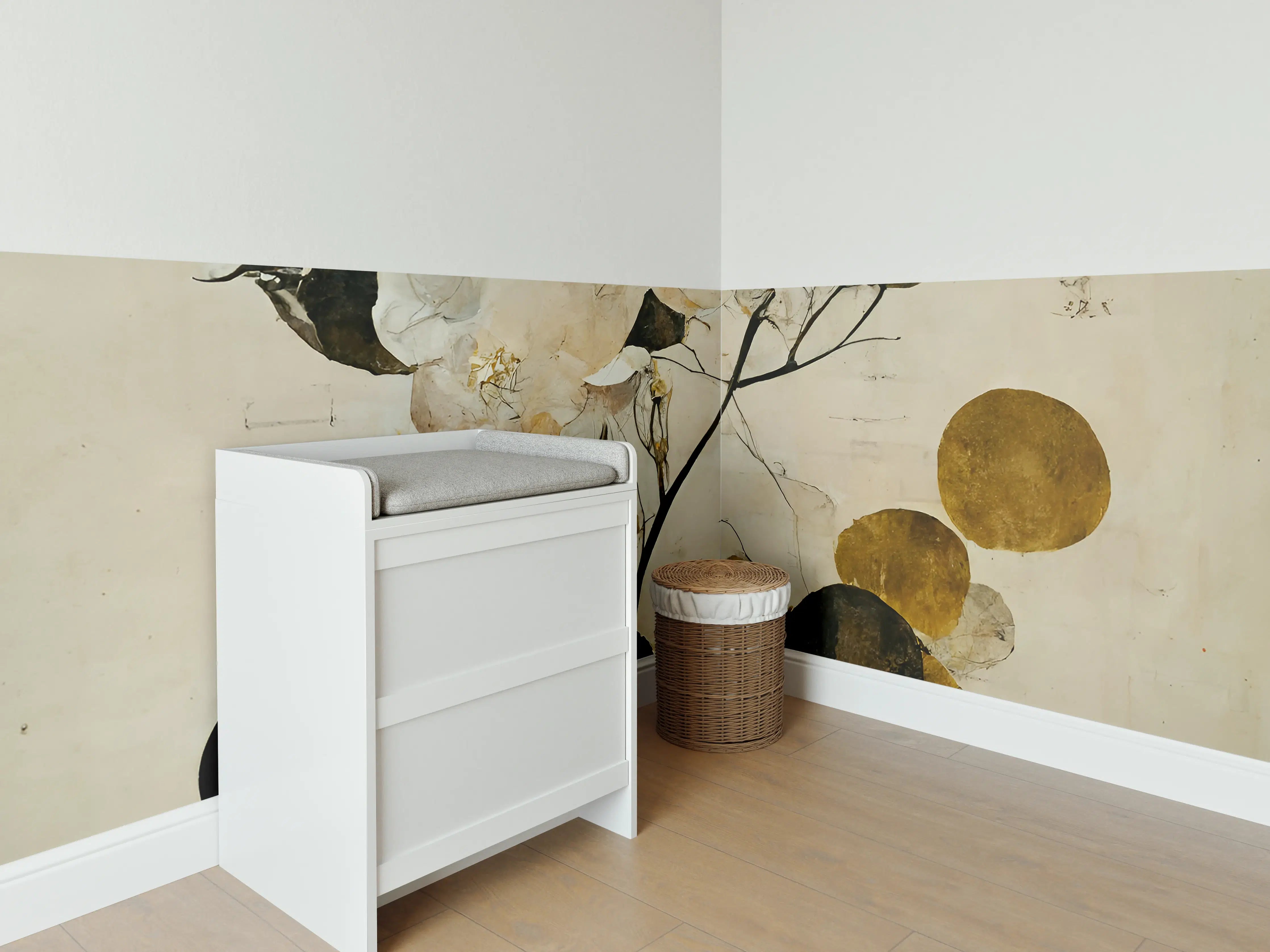 Babyzimmer Wandgestaltung - Baum des Glücks - Floral