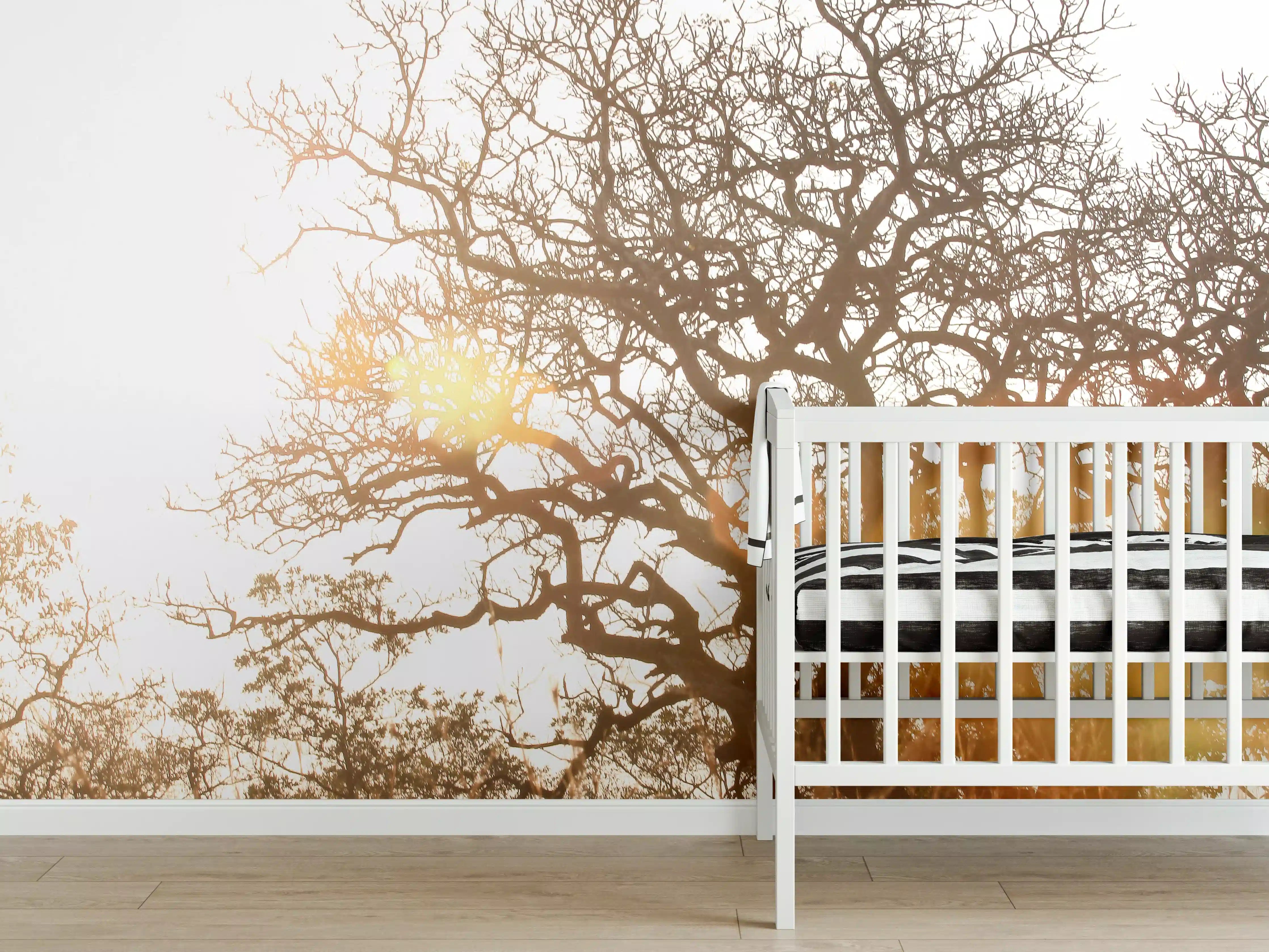 Babyzimmer Wandgestaltung - Baum im Feld