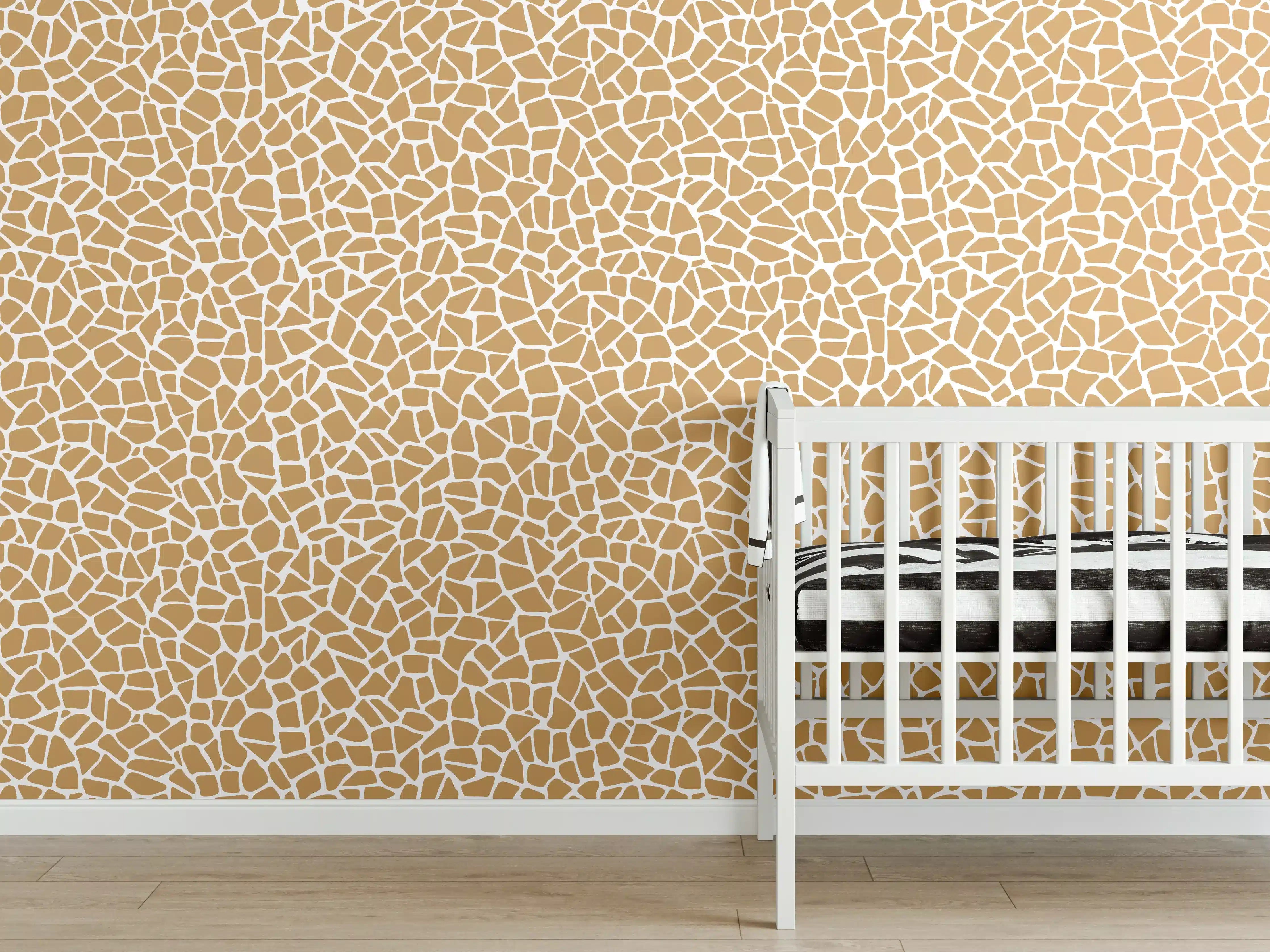 Babyzimmer Wandgestaltung - Beige-Fliesen-Textur mit feiner Struktur