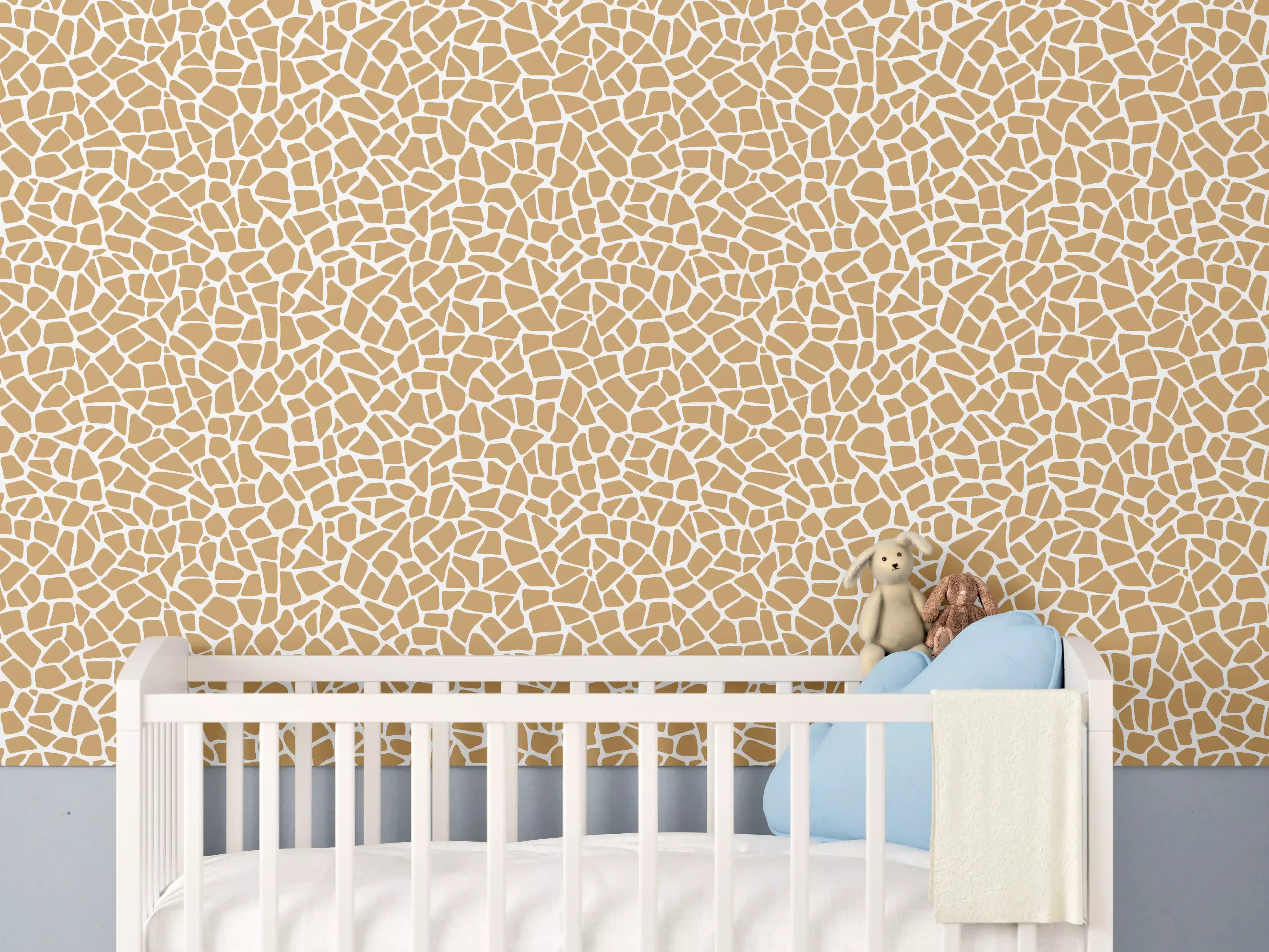 Babyzimmer Wandgestaltung - Beige-Fliesen-Textur mit feiner Struktur