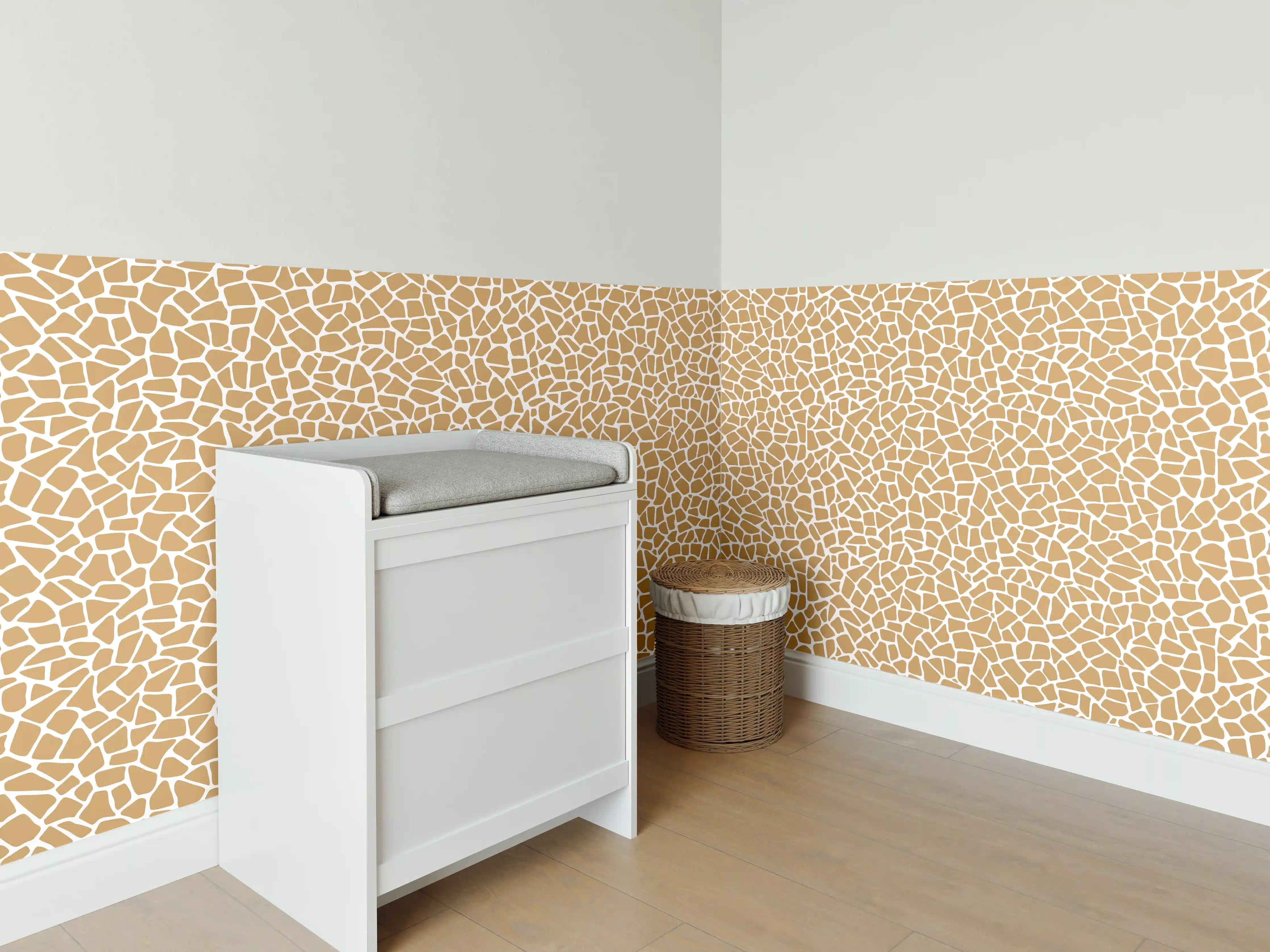 Babyzimmer Wandgestaltung - Beige-Fliesen-Textur mit feiner Struktur