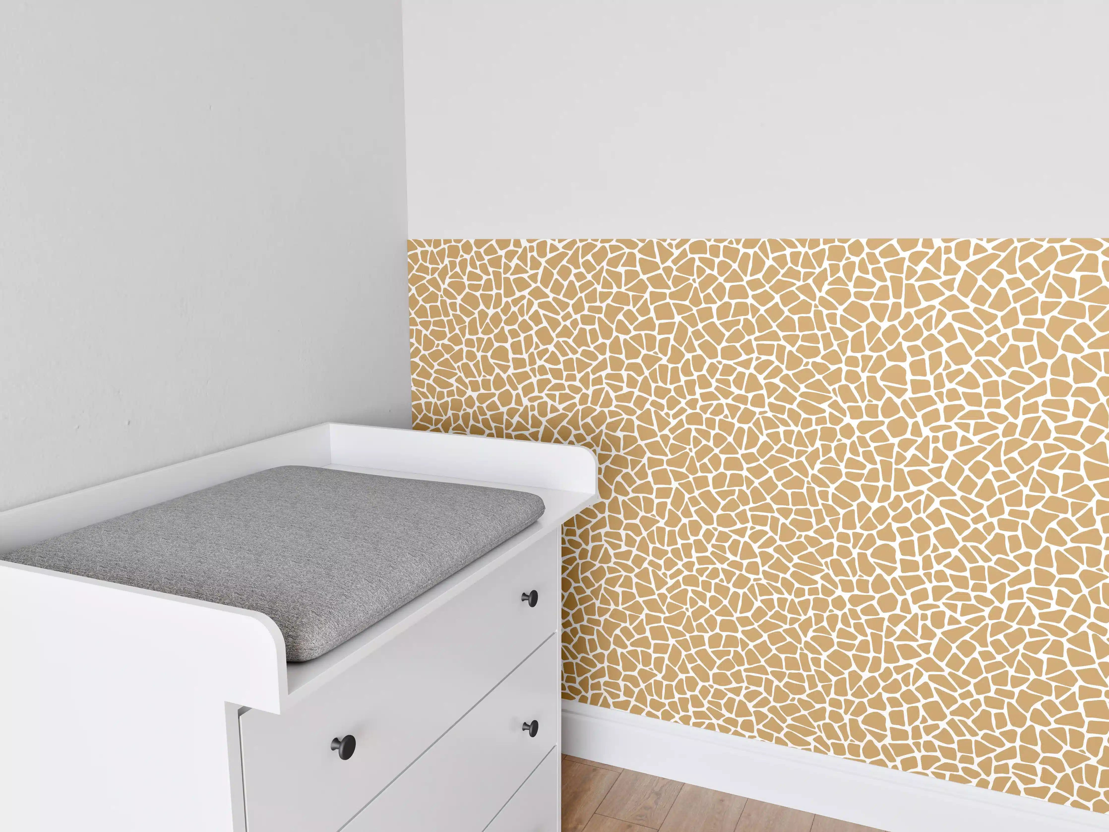 Babyzimmer Wandgestaltung - Beige-Fliesen-Textur mit feiner Struktur