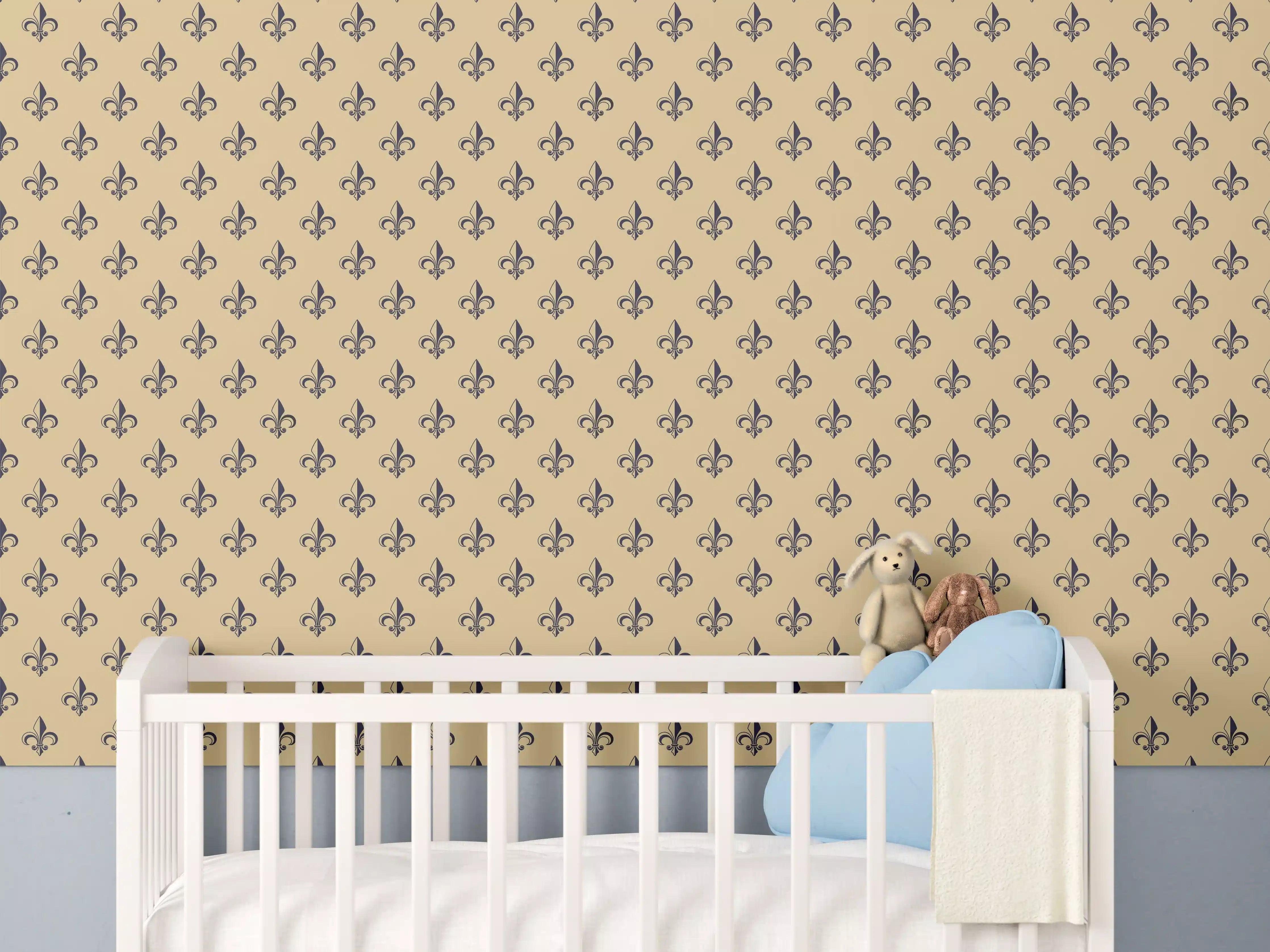 Babyzimmer Wandgestaltung - Beige Muster Eleganz