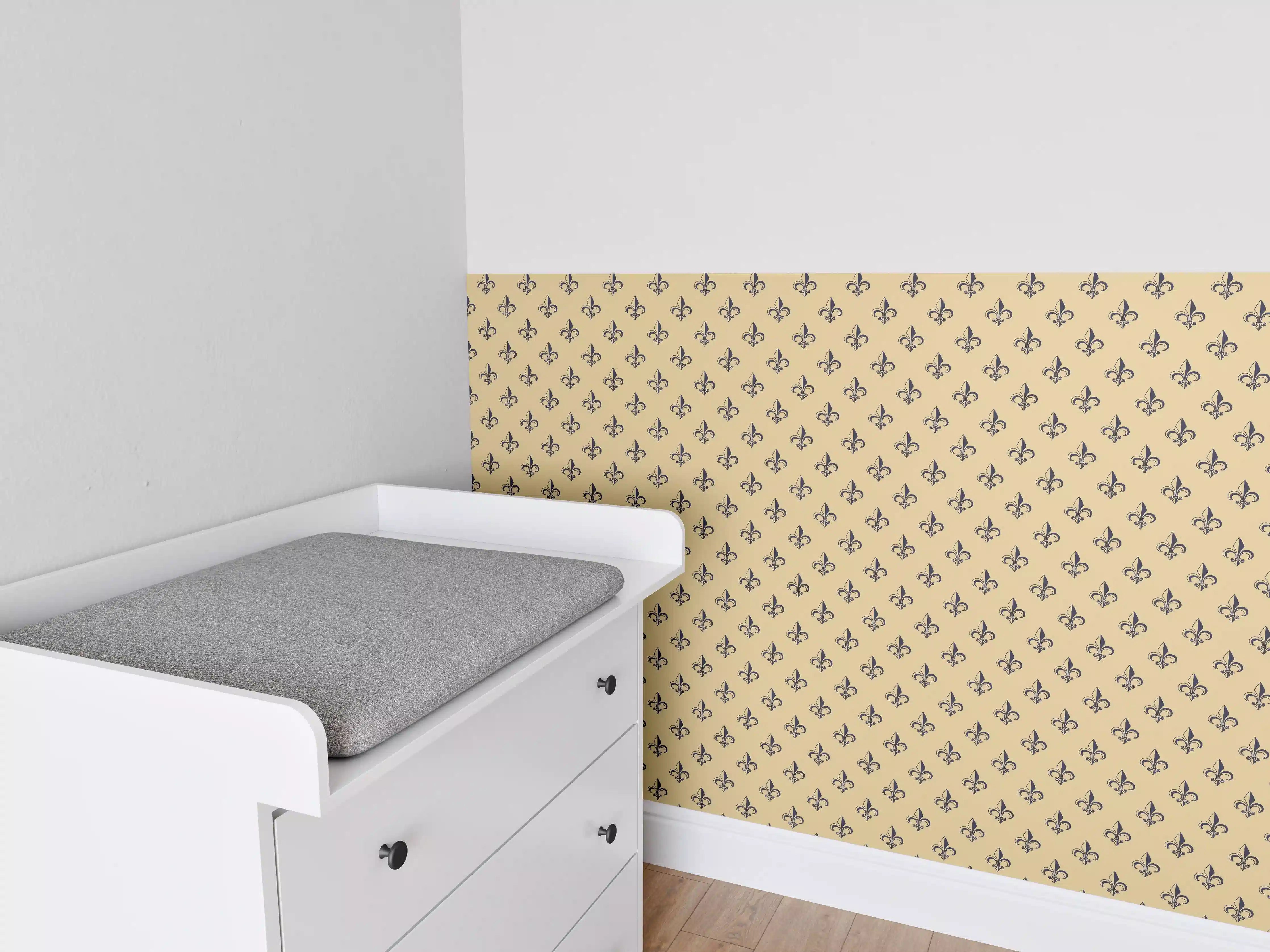 Babyzimmer Wandgestaltung - Beige Muster Eleganz