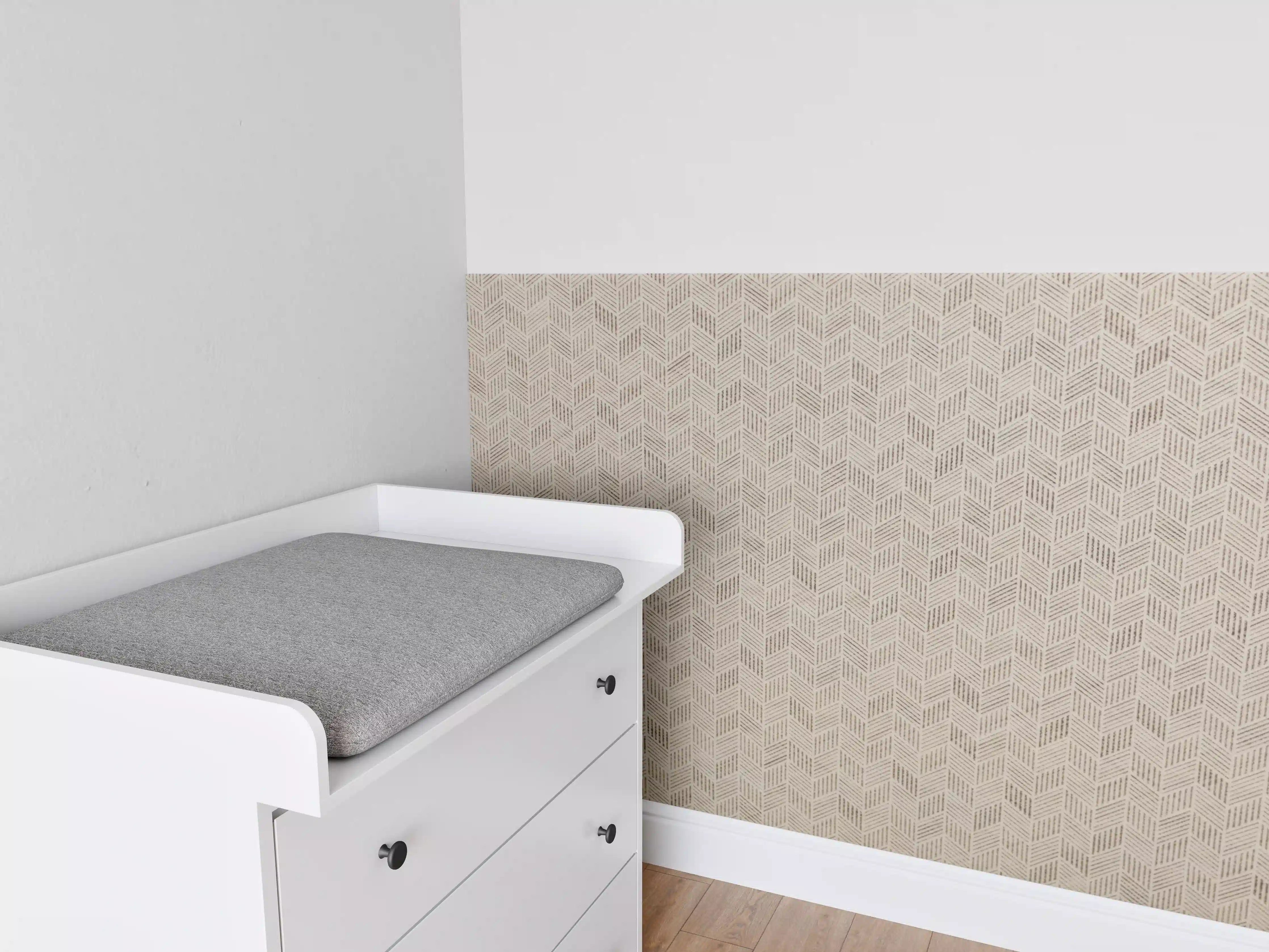 Babyzimmer Wandgestaltung - Beige geometrische Wandgestaltung
