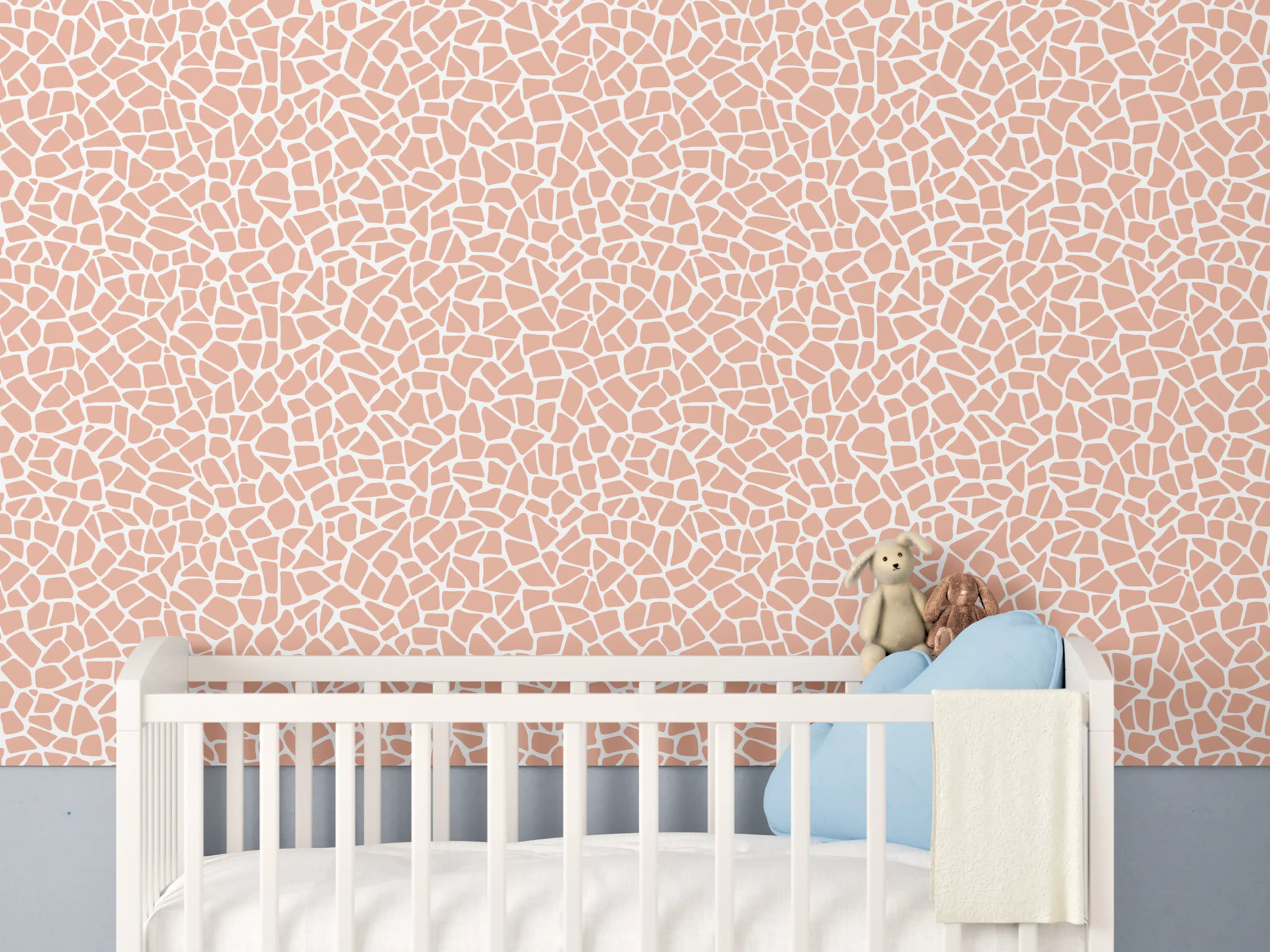 Babyzimmer Wandgestaltung - Beigefarbene Fliesenstruktur