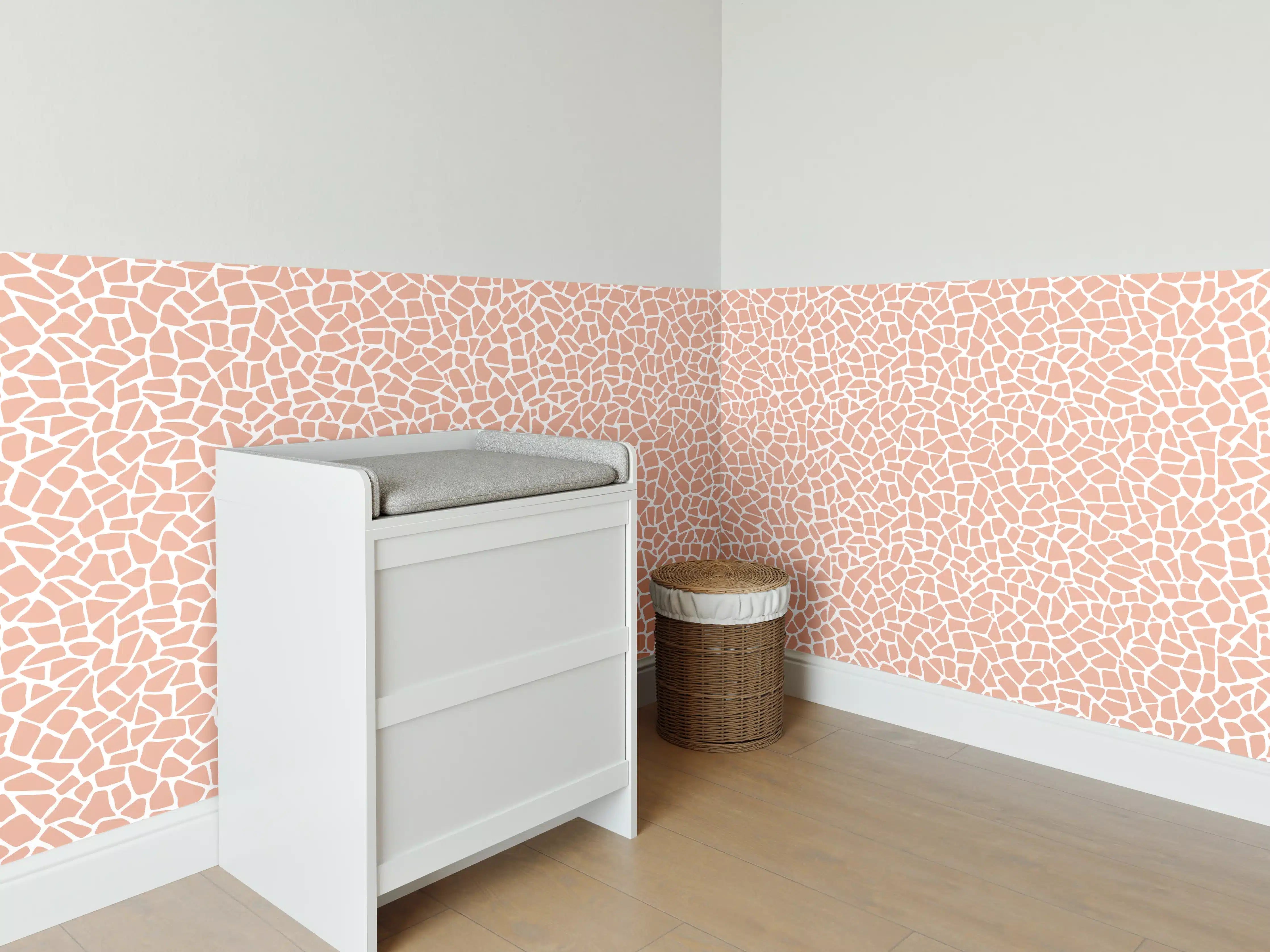 Babyzimmer Wandgestaltung - Beigefarbene Fliesenstruktur