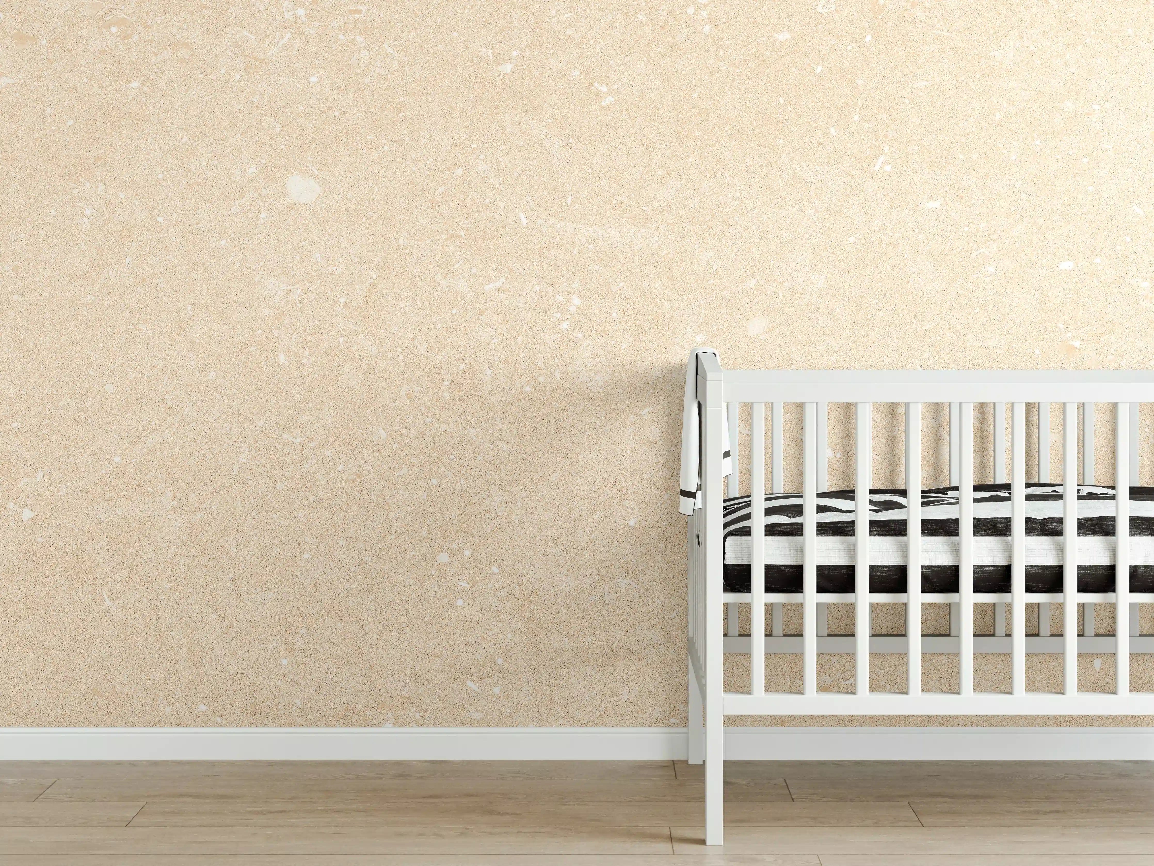 Babyzimmer Wandgestaltung - Beiger Marmor