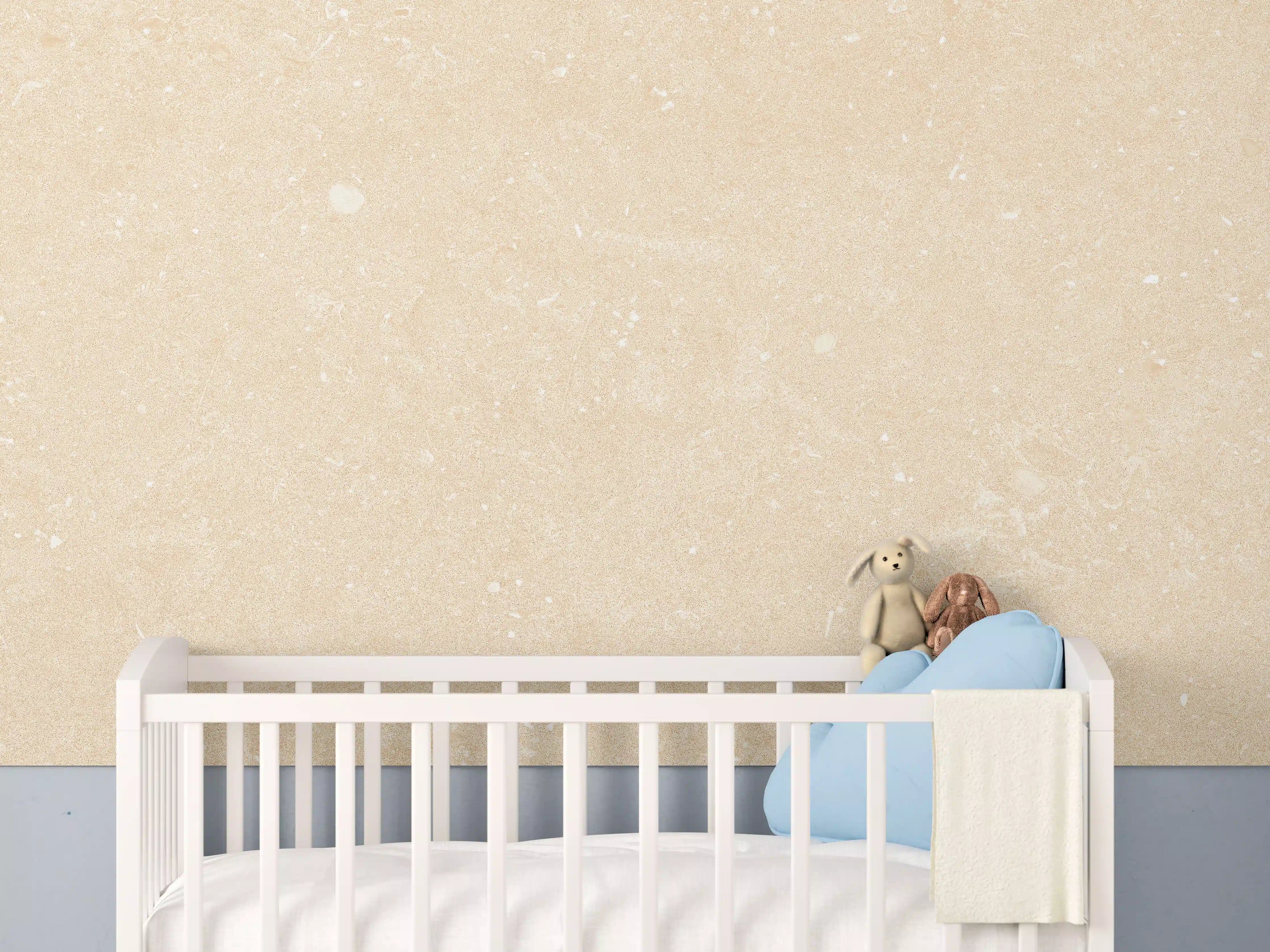 Babyzimmer Wandgestaltung - Beiger Marmor