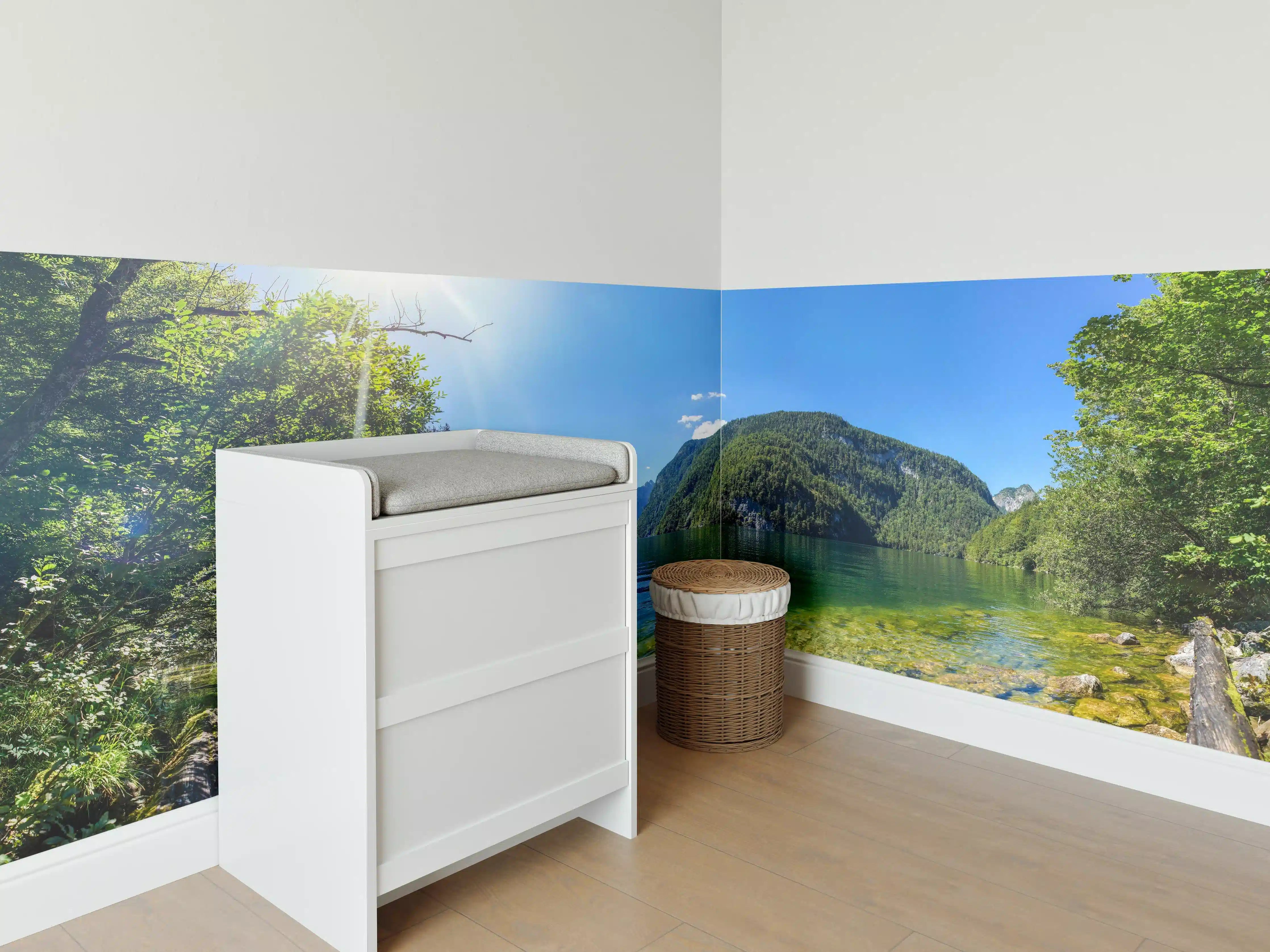 Babyzimmer Wandgestaltung - Berge Alpen Königsee Österreich
