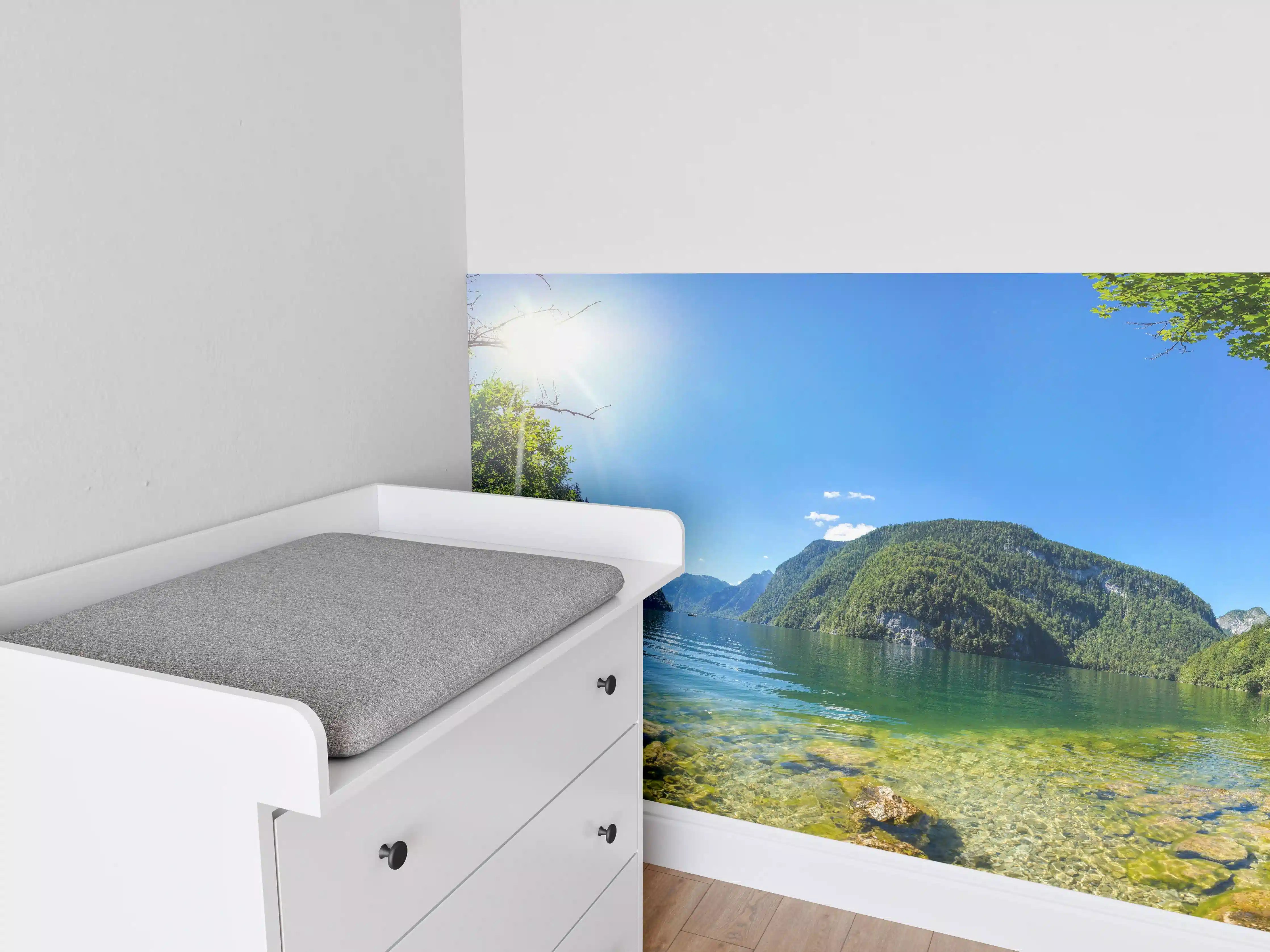 Babyzimmer Wandgestaltung - Berge Alpen Königsee Österreich