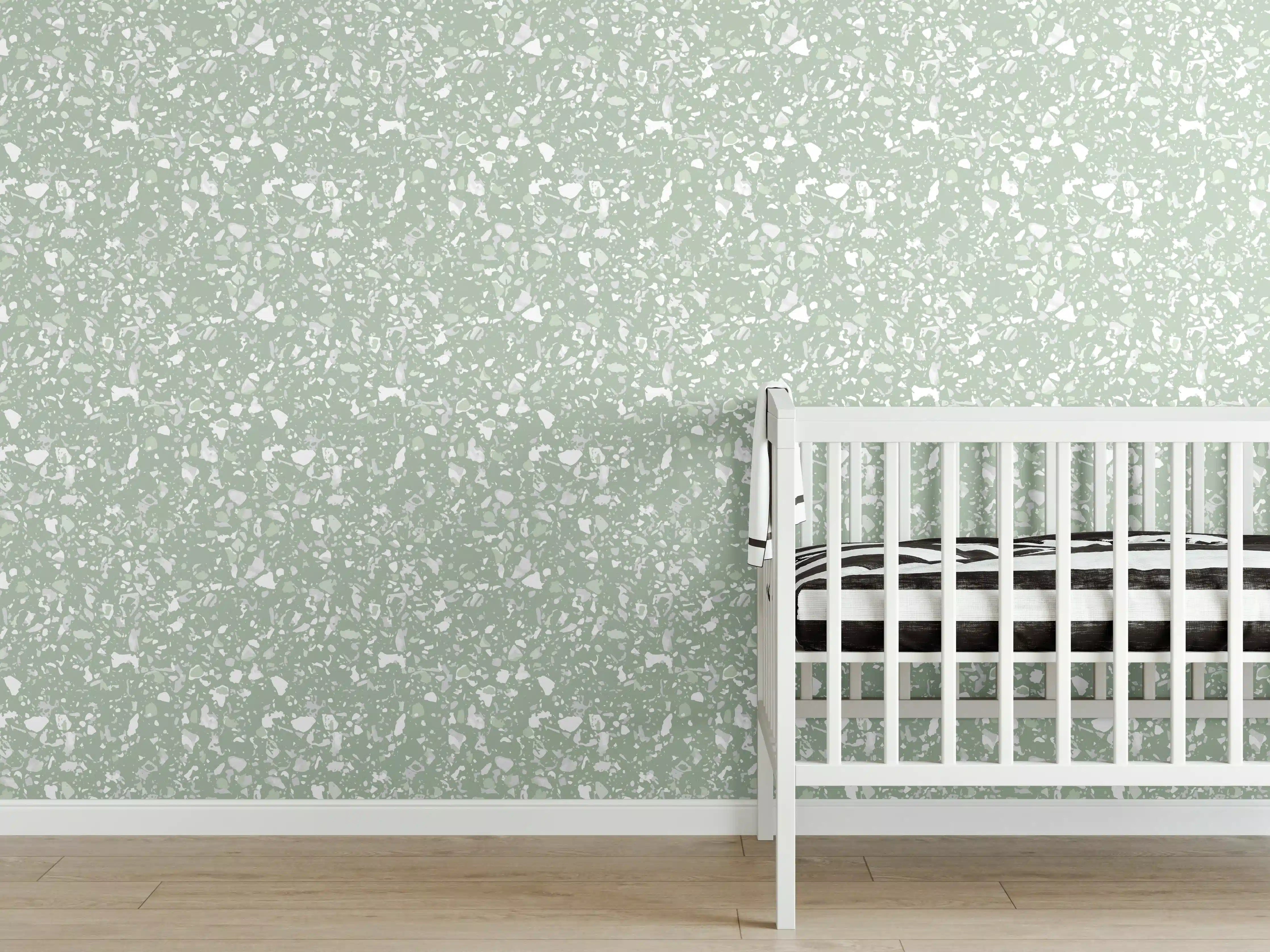 Babyzimmer Wandgestaltung - Beruhigende Salvia-Terrassenfliese