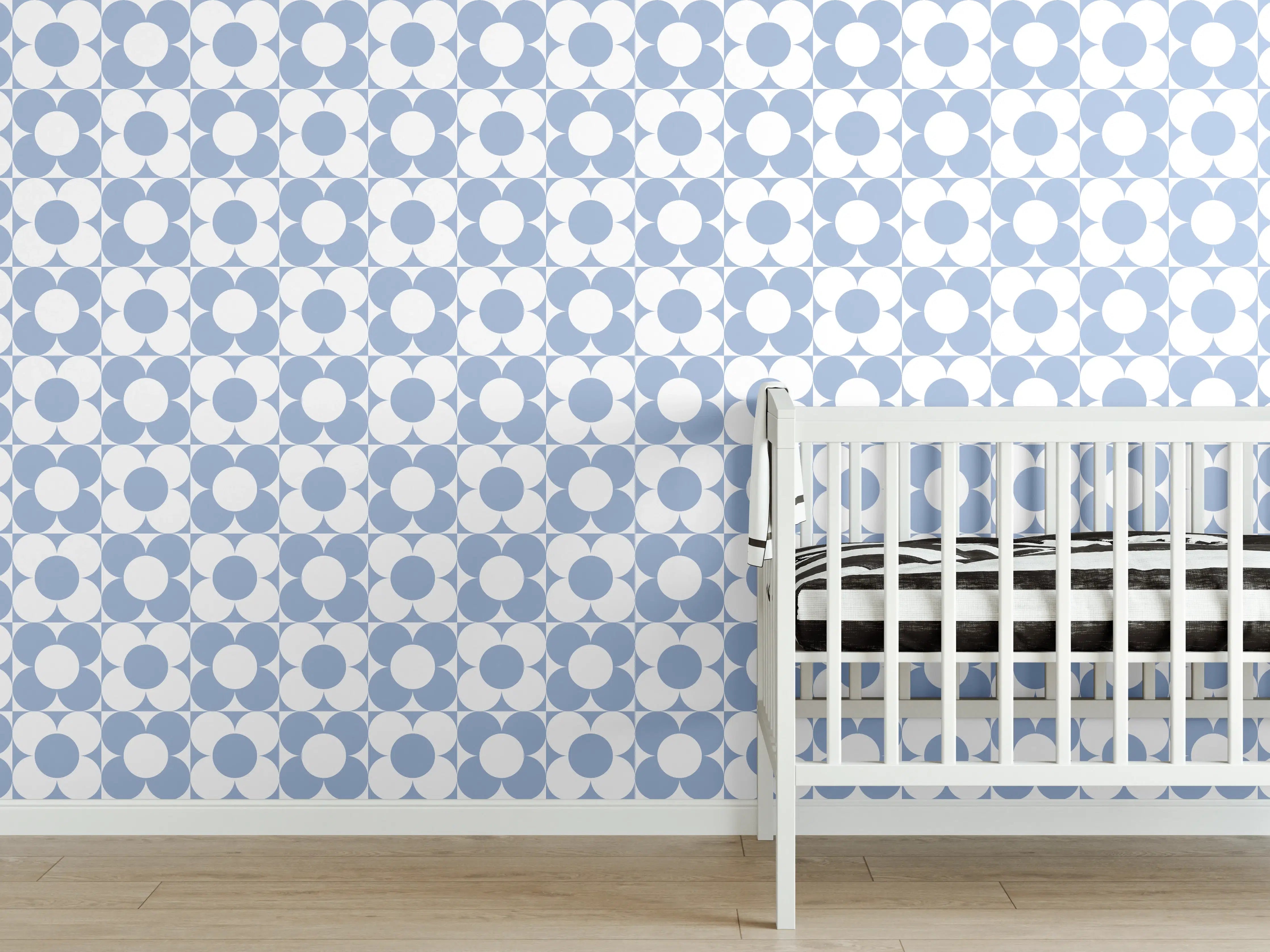 Babyzimmer Wandgestaltung - Beruhigende Türkis-Textur