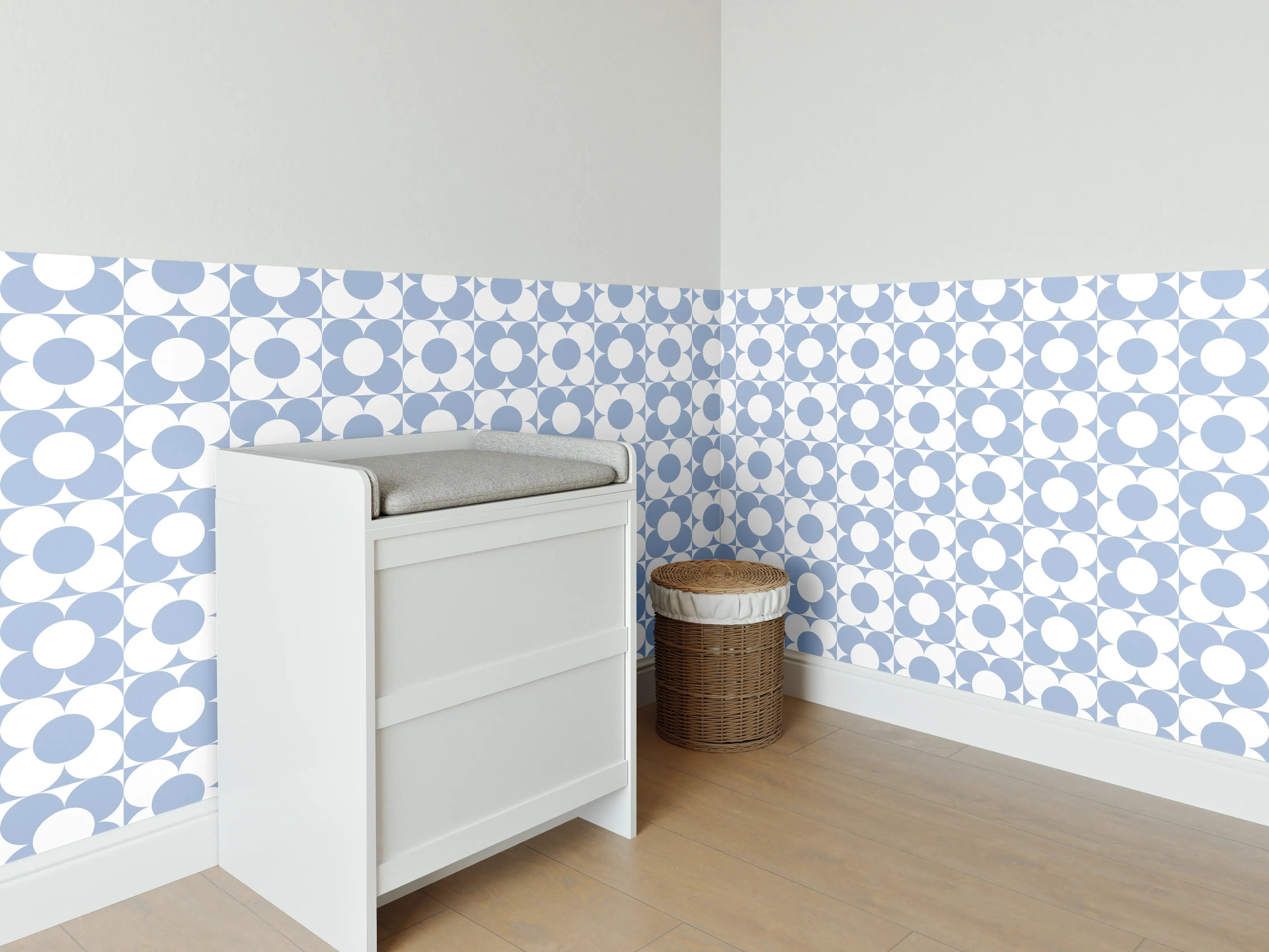 Babyzimmer Wandgestaltung - Beruhigende Türkis-Textur