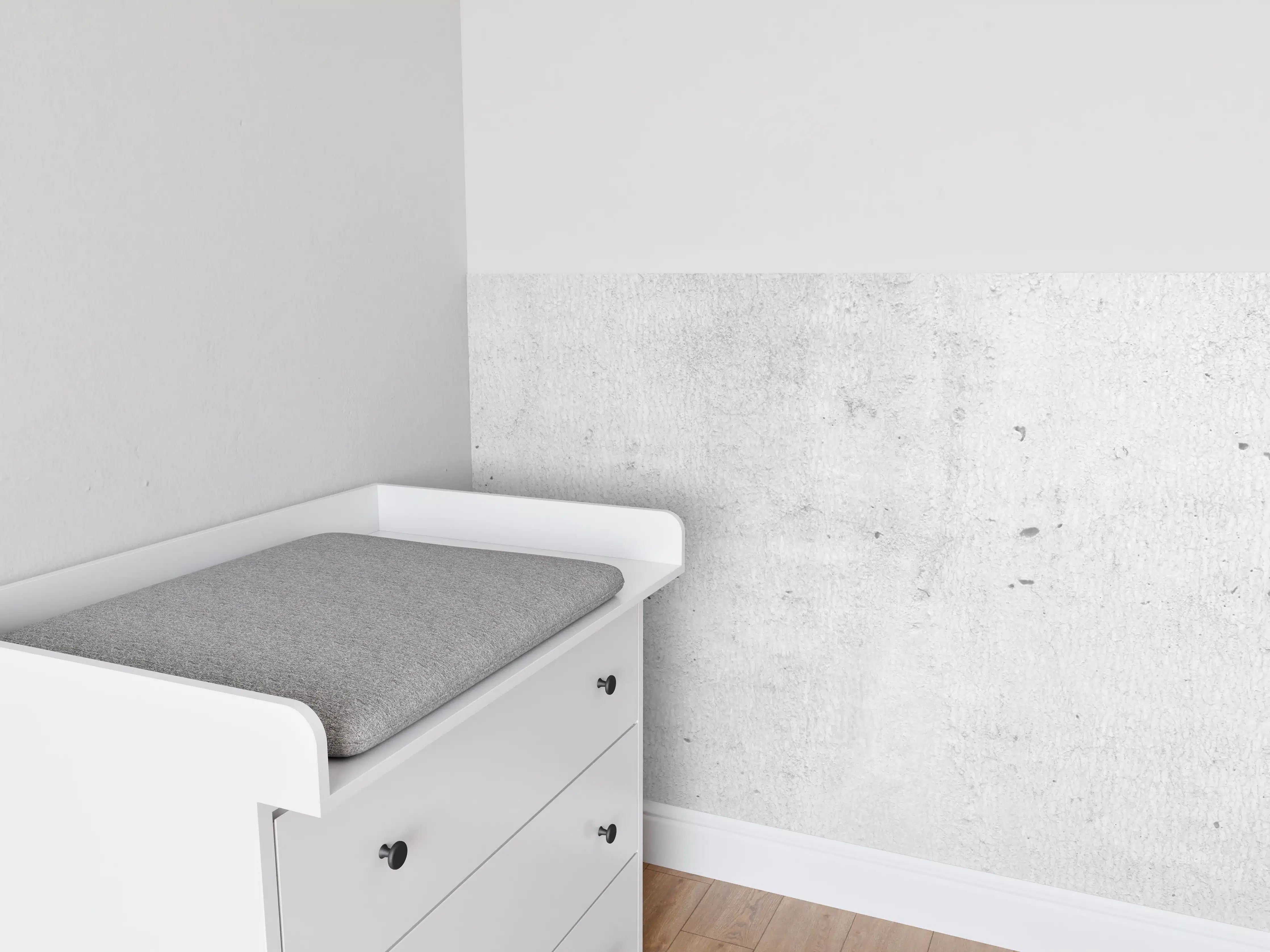 Babyzimmer Wandgestaltung - Betonwand alte Textur