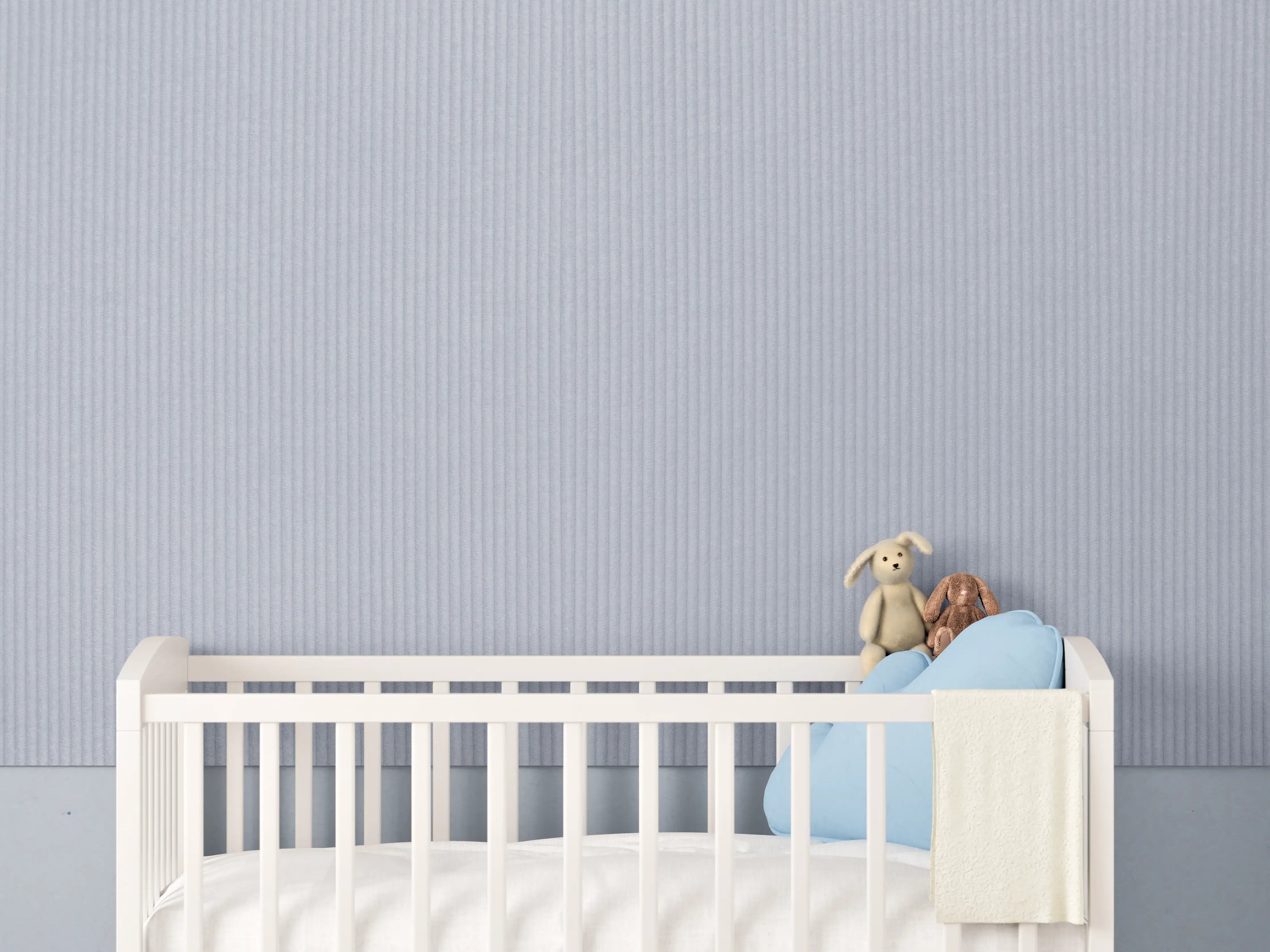 Babyzimmer Wandgestaltung - Bläuliches genähtes Textil