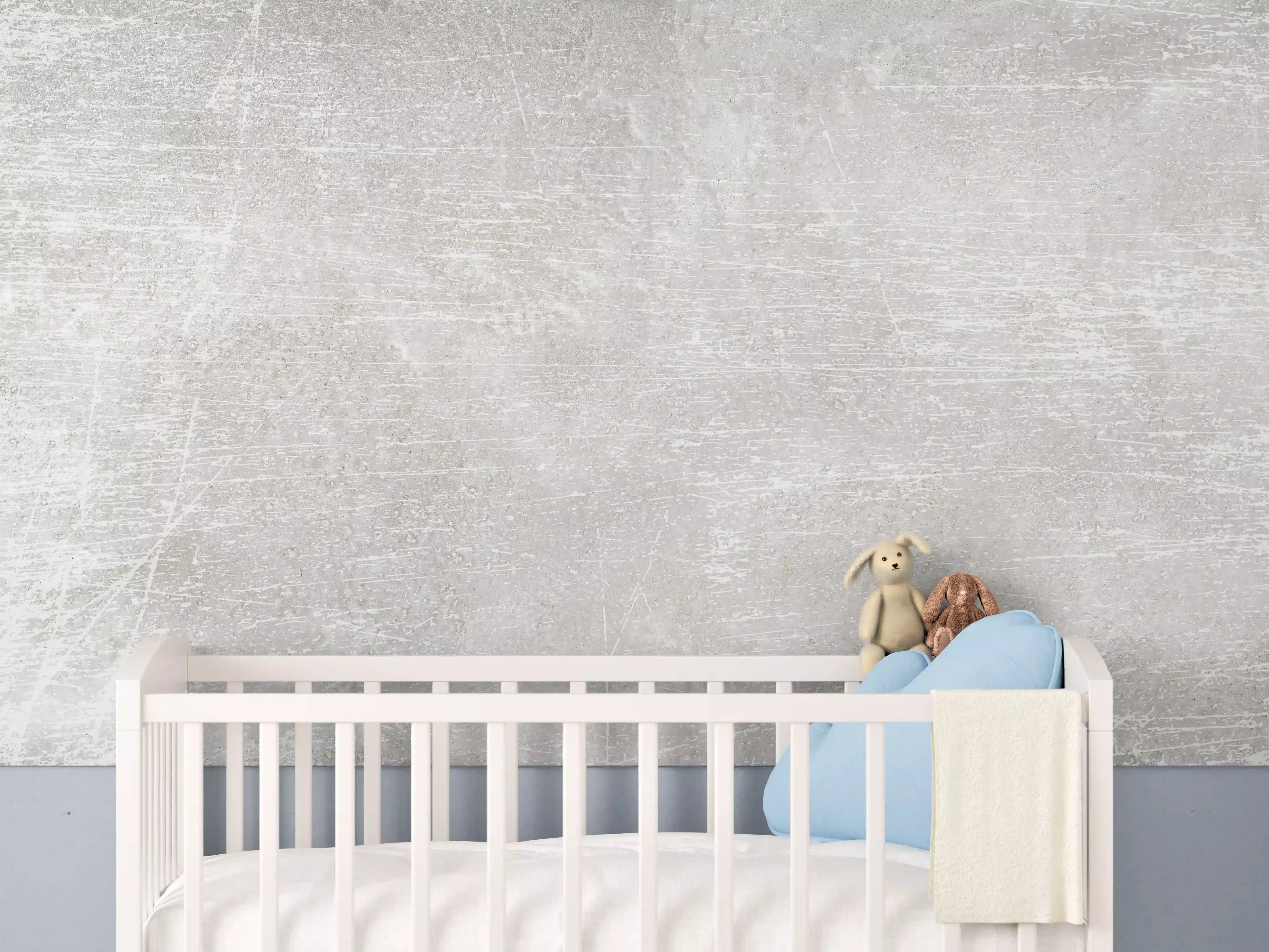 Babyzimmer Wandgestaltung - Blanker Zement Hintergrund