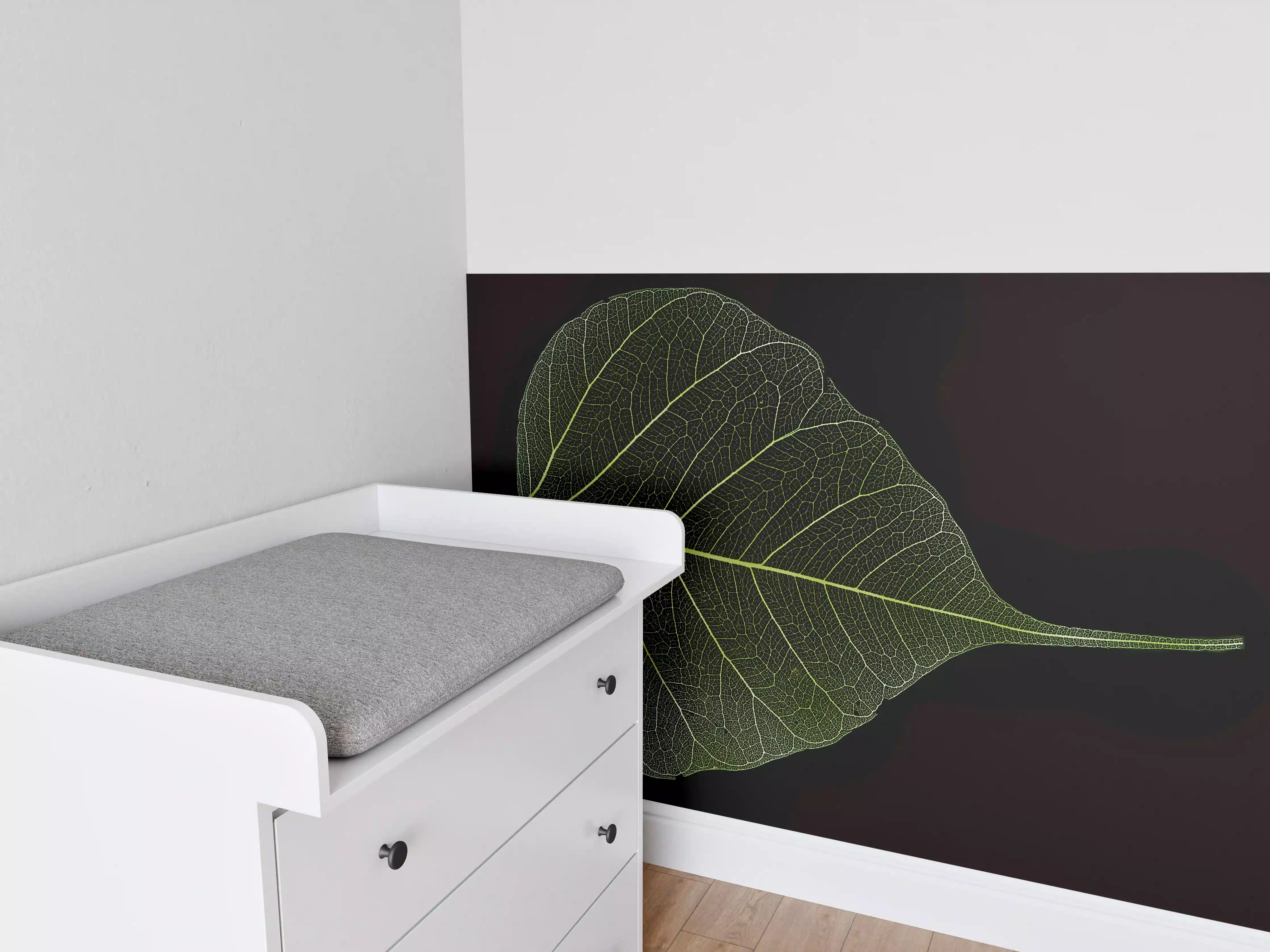 Babyzimmer Wandgestaltung - Blatt-Textur-Muster 2
