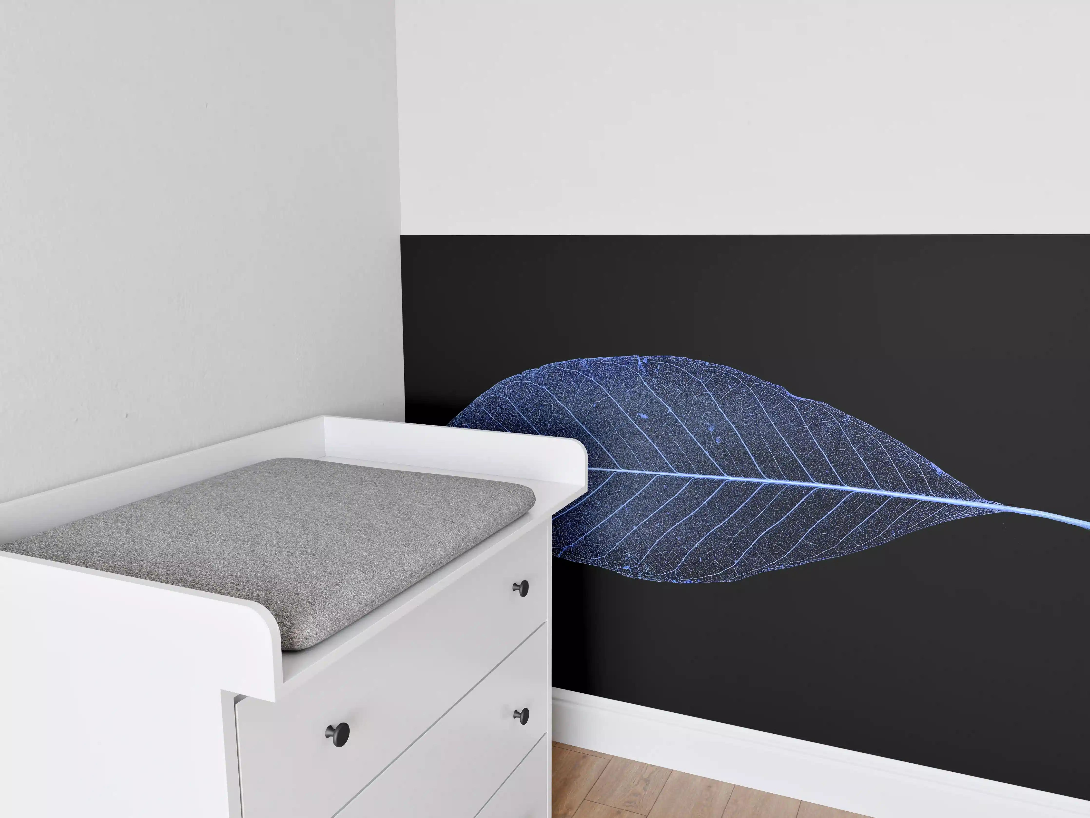 Babyzimmer Wandgestaltung - Blatt-Textur-Muster 3