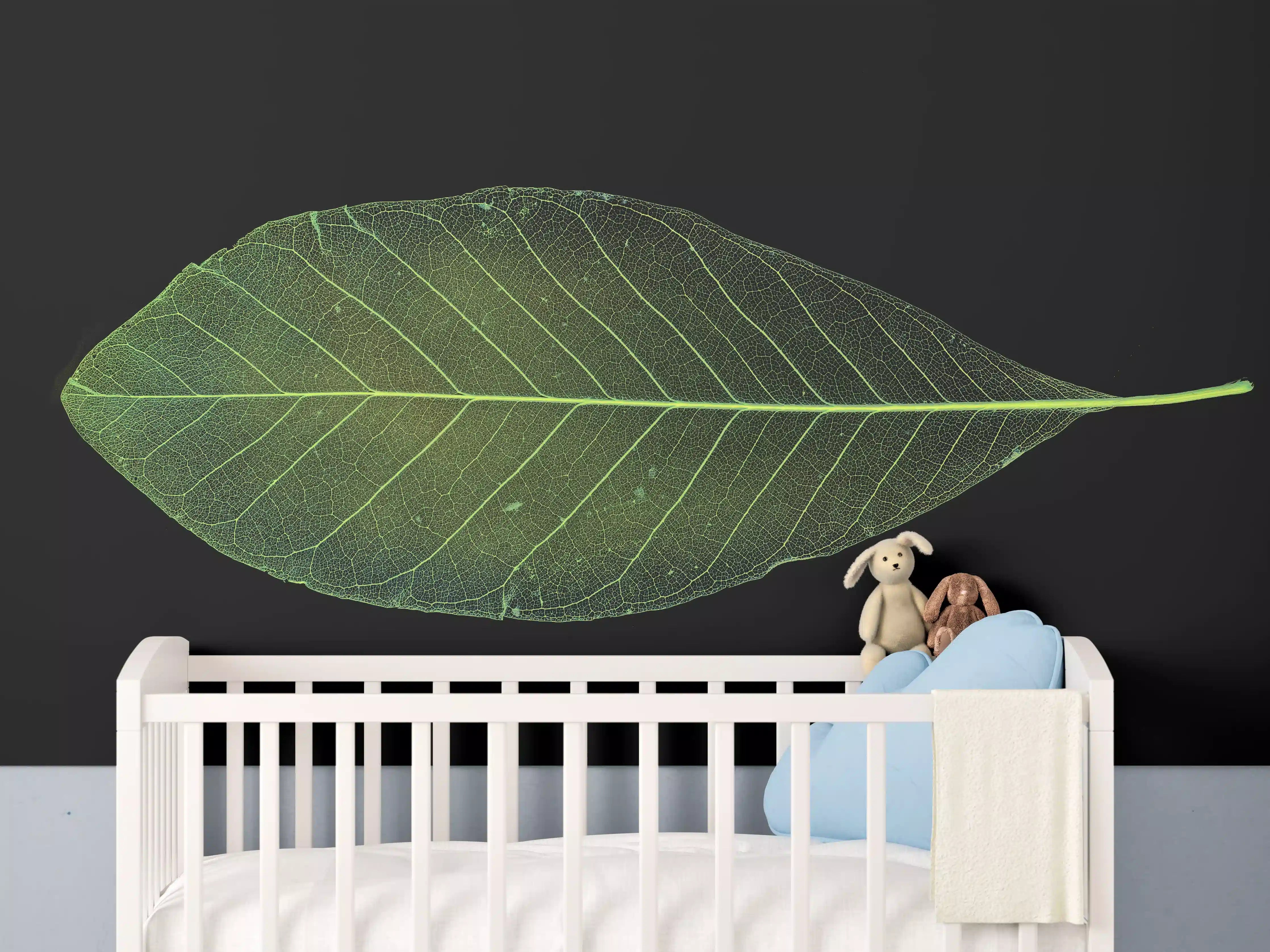 Babyzimmer Wandgestaltung - Blatt-Textur-Muster 4