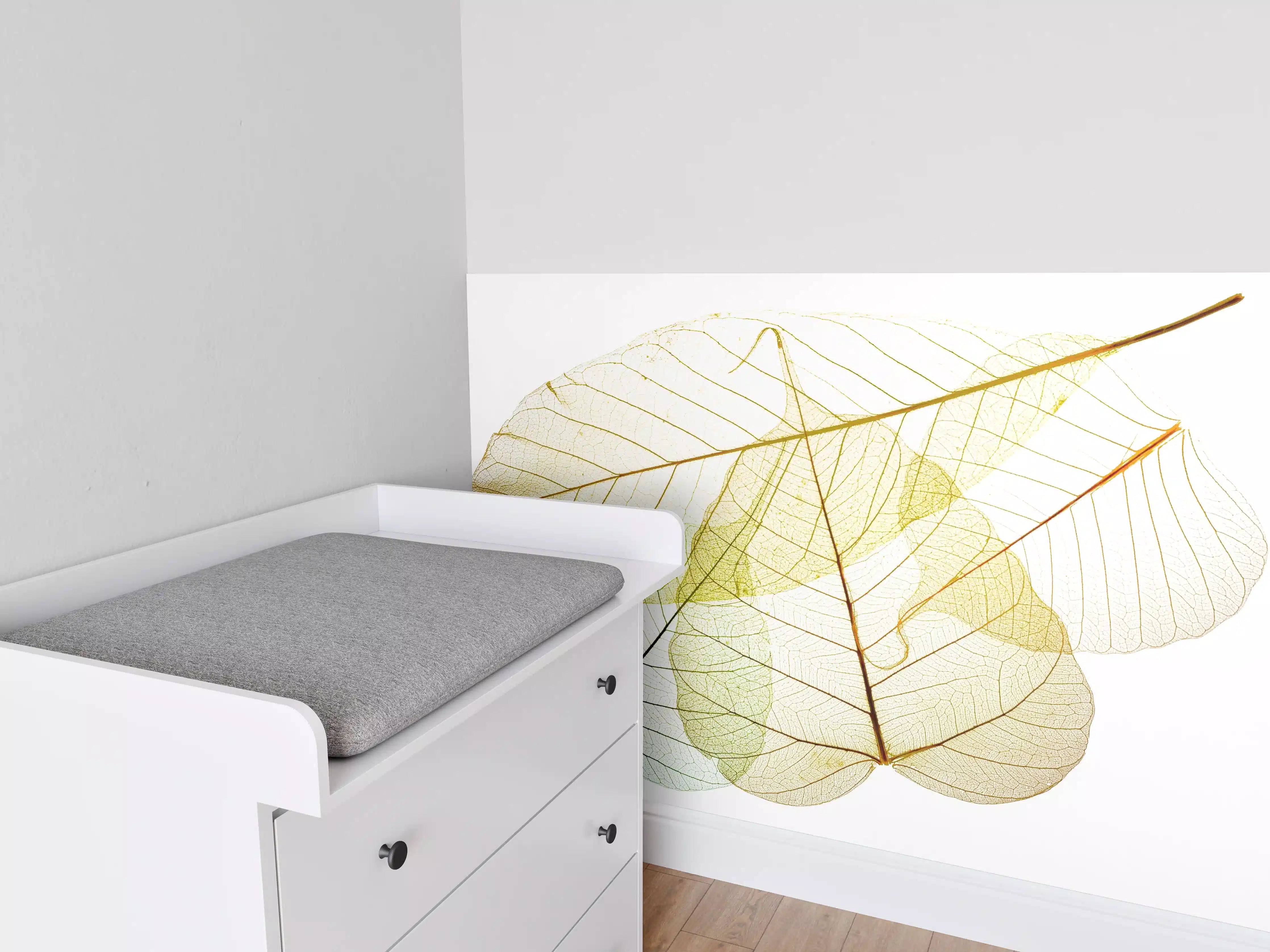 Babyzimmer Wandgestaltung - Blatt-Textur-Muster 6