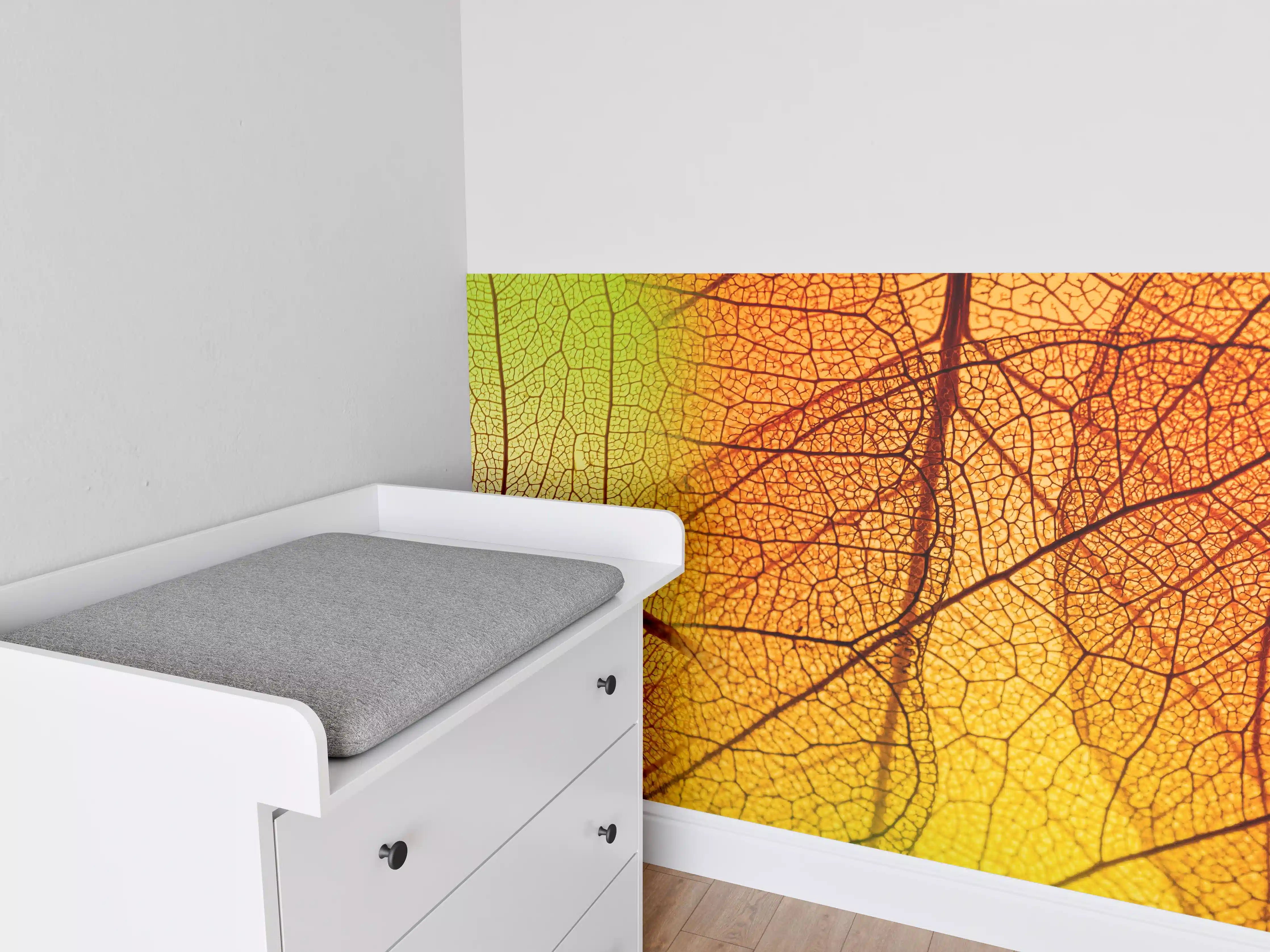 Babyzimmer Wandgestaltung - Blattfarben im Herbst