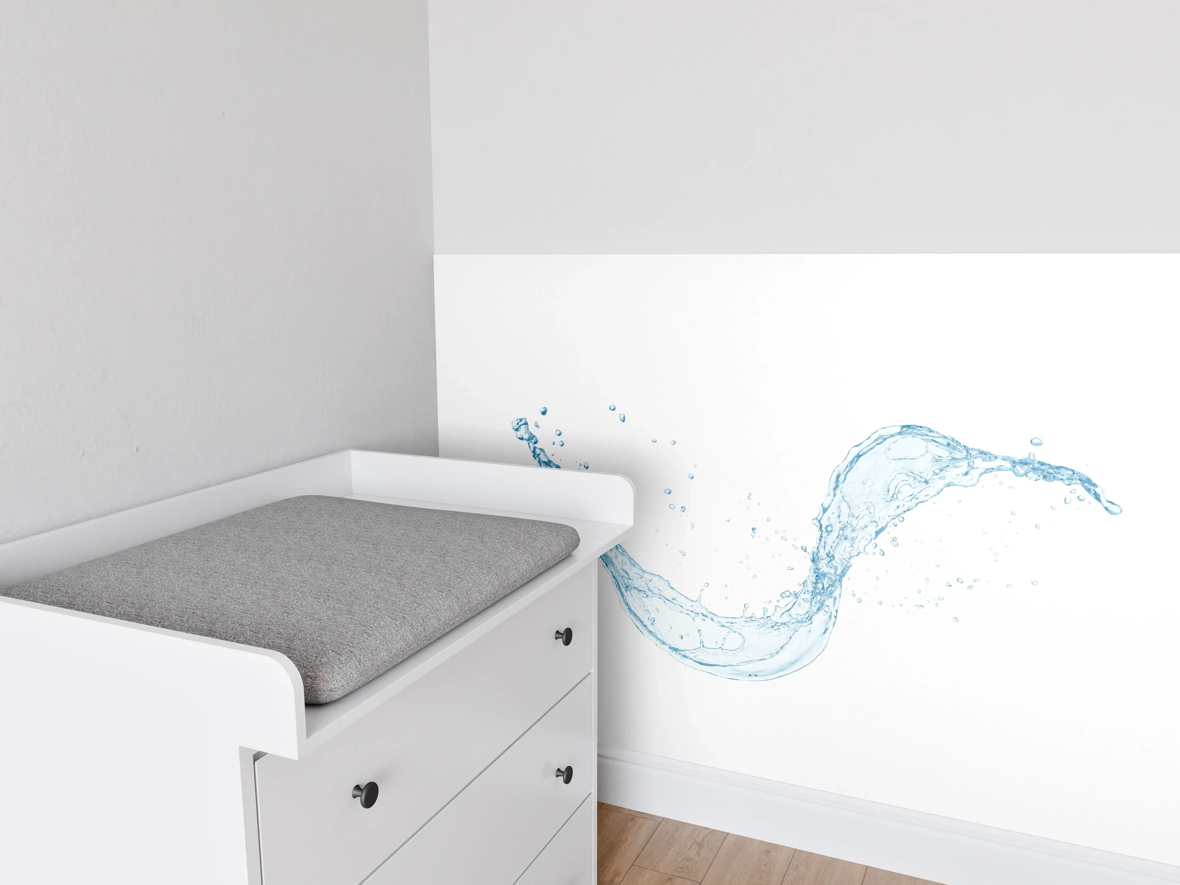 Babyzimmer Wandgestaltung - Blauer Wasserspritzer Isoliert