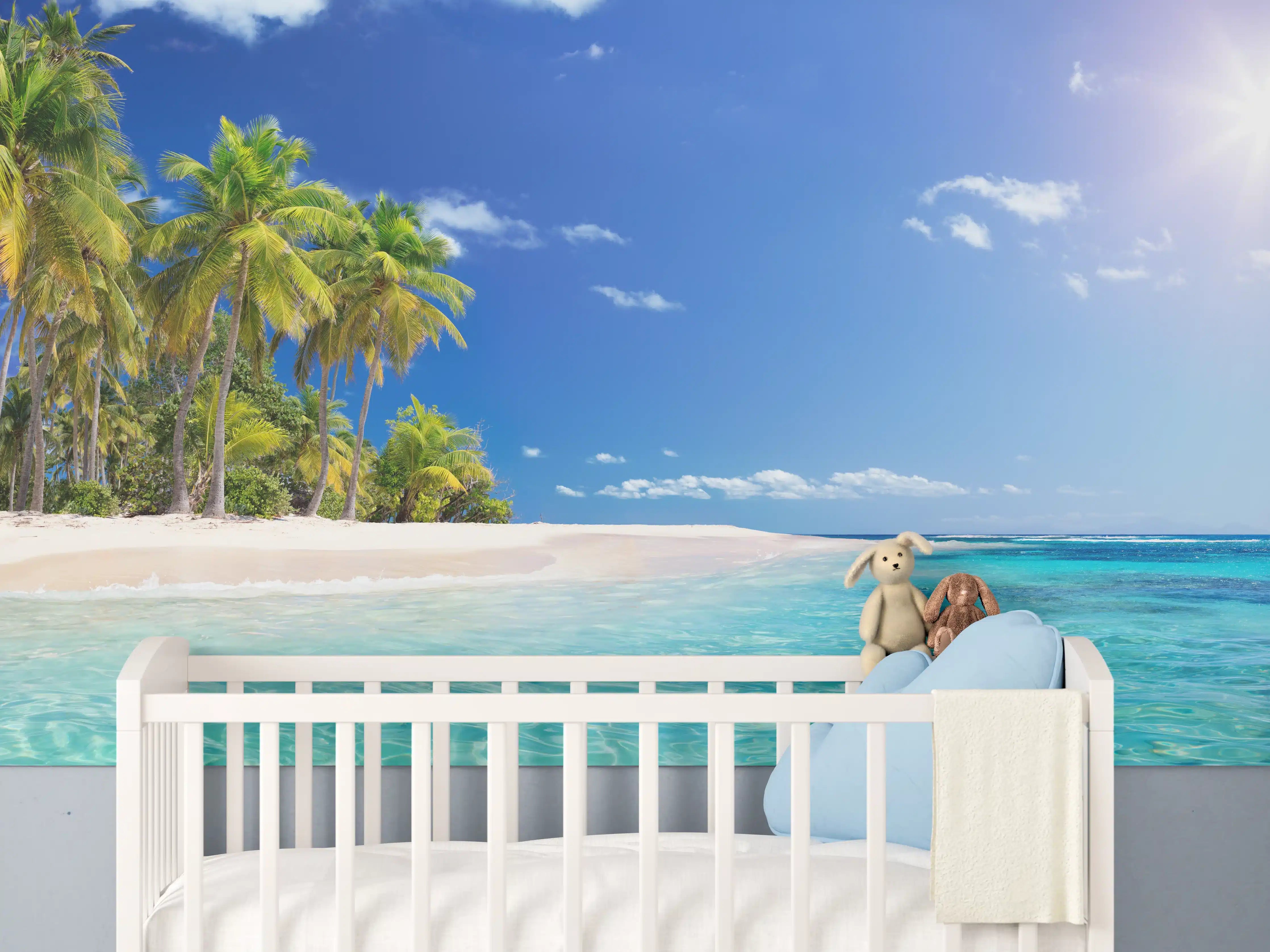 Babyzimmer Wandgestaltung - Blick auf Malediven