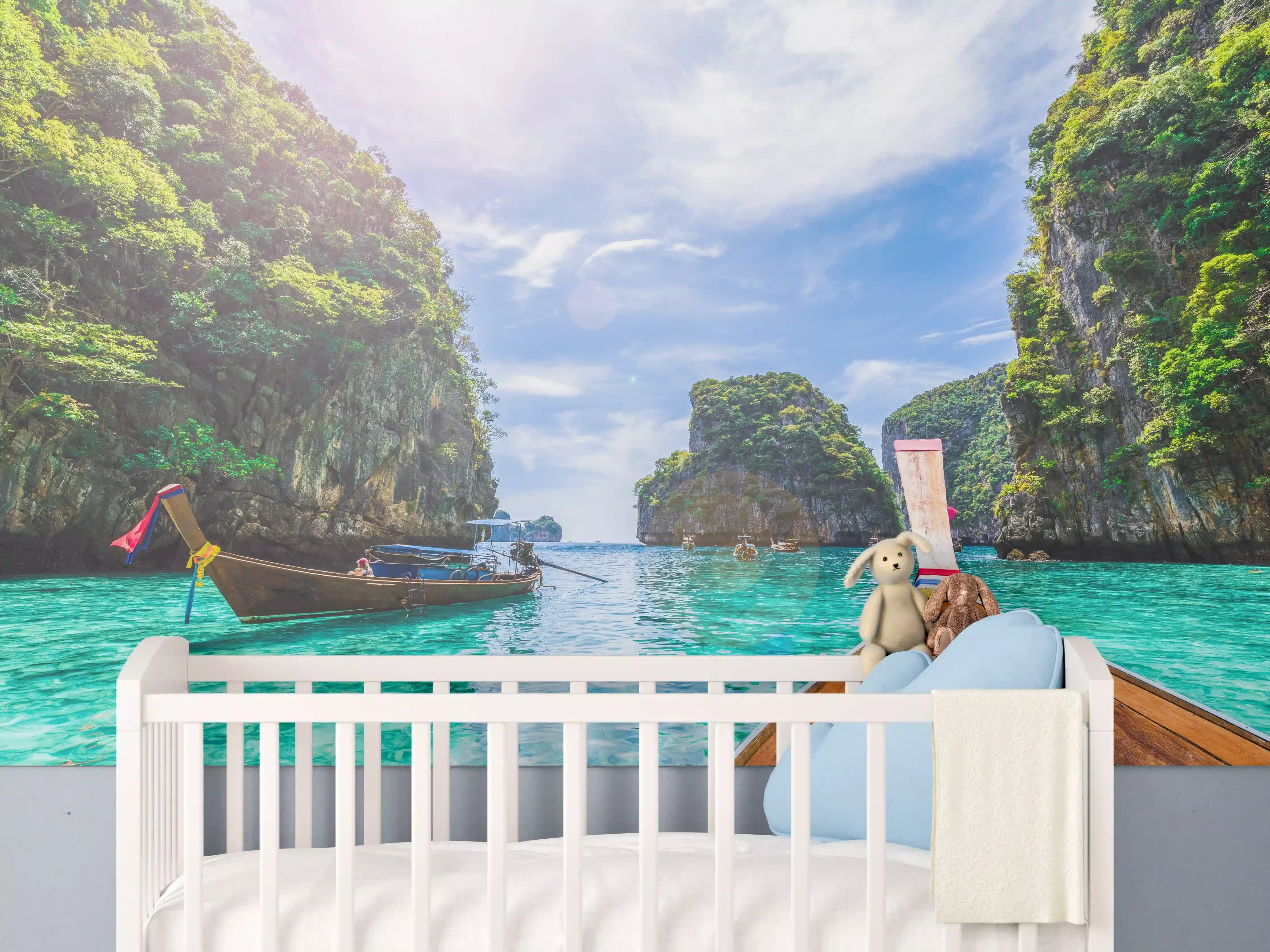 Babyzimmer Wandgestaltung - Blick auf die Bucht von Loh Samah