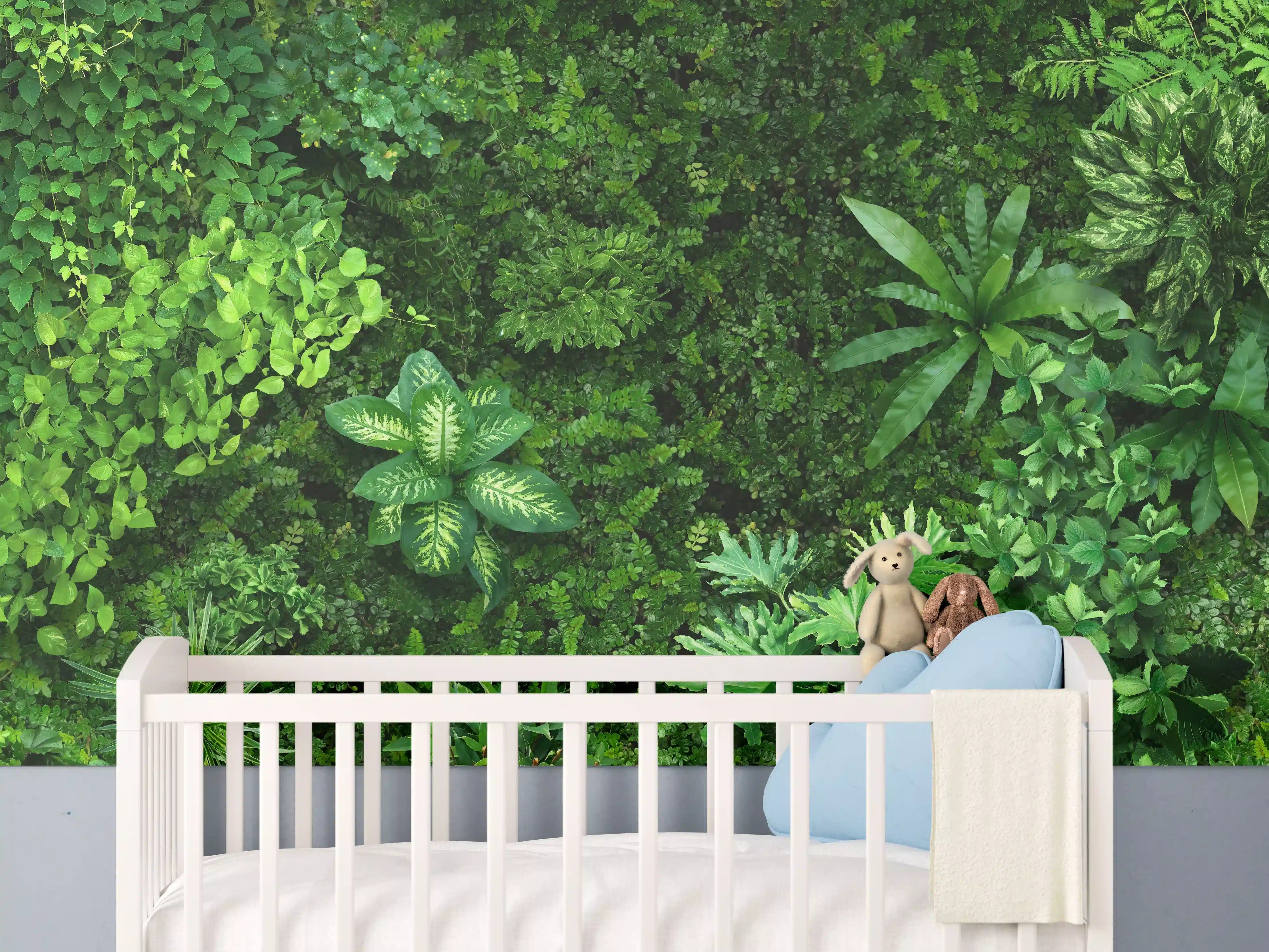 Babyzimmer Wandgestaltung - Blick auf organischen Wald