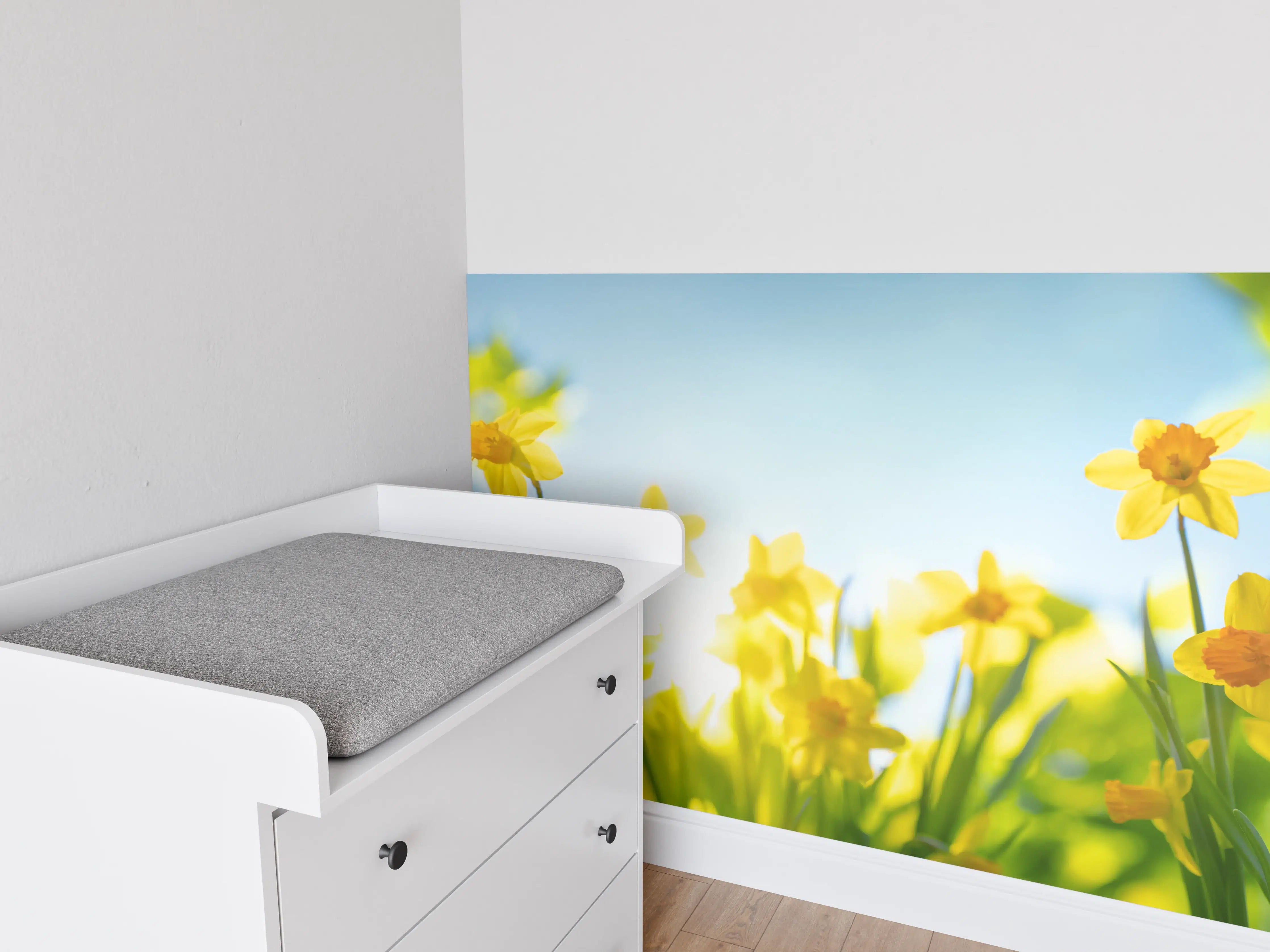 Babyzimmer Wandgestaltung - Blühende Frühlings-Narzissen