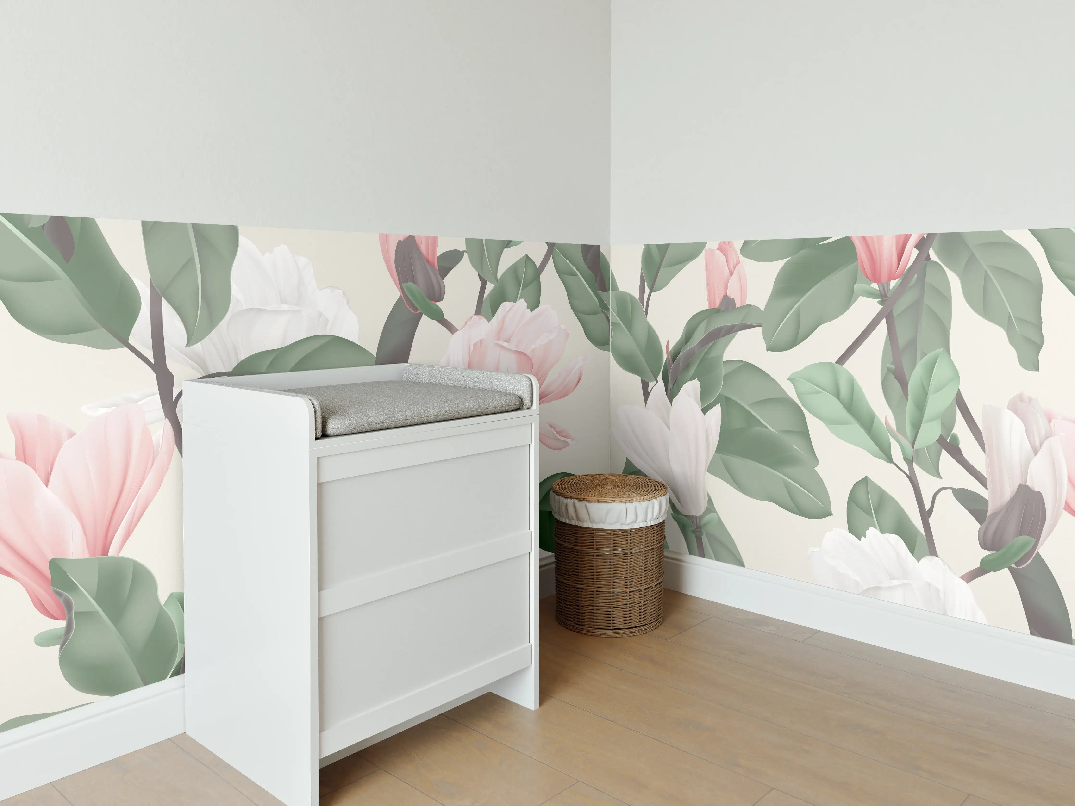 Babyzimmer Wandgestaltung - Blüten - wild & wunderschön