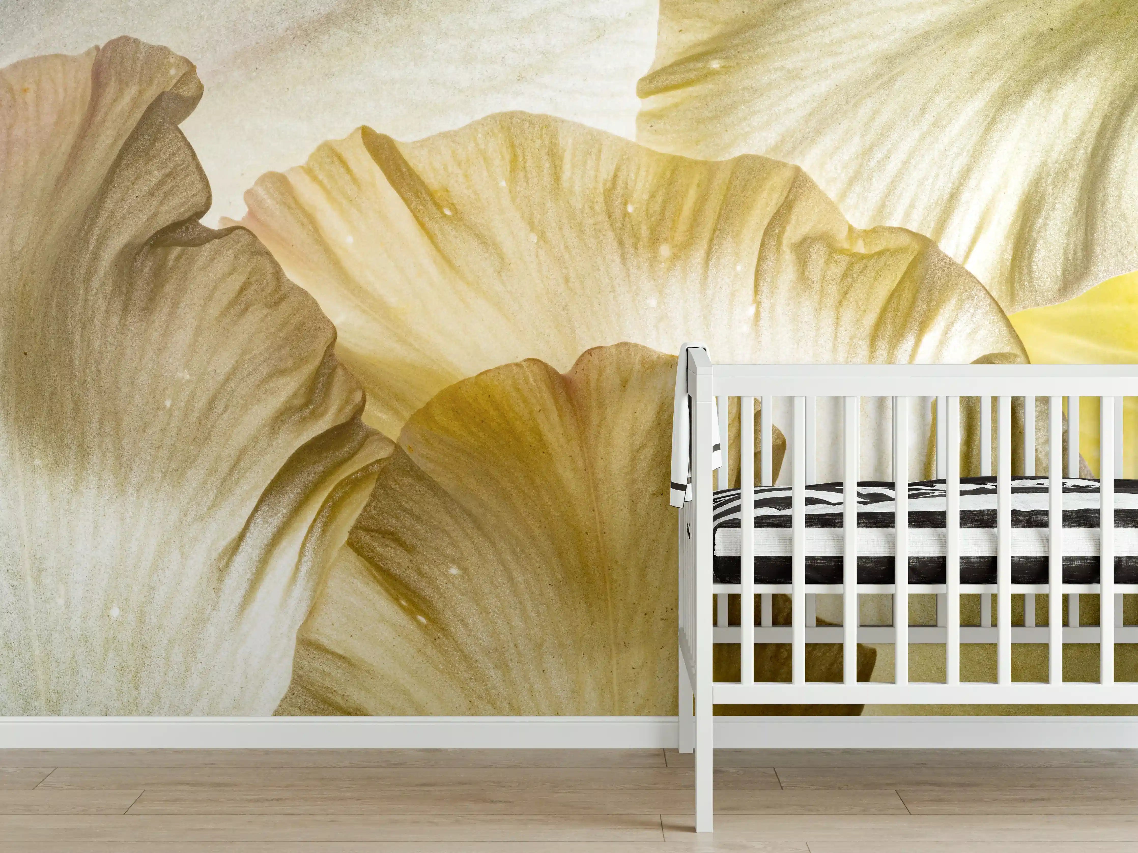 Babyzimmer Wandgestaltung - Blütenblatt Textur Nahaufnahme