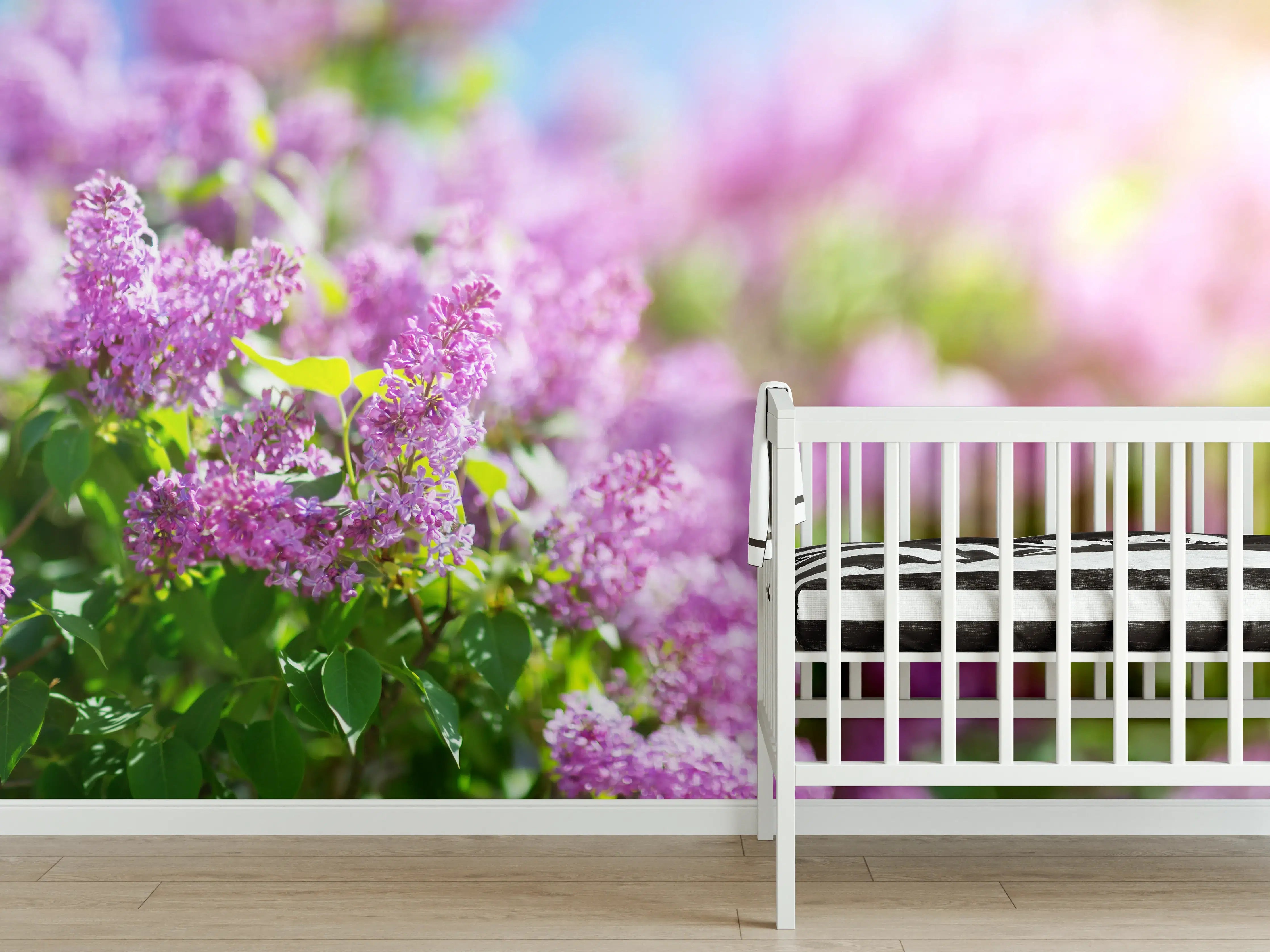 Babyzimmer Wandgestaltung - Blumen blühen auf im Frühling