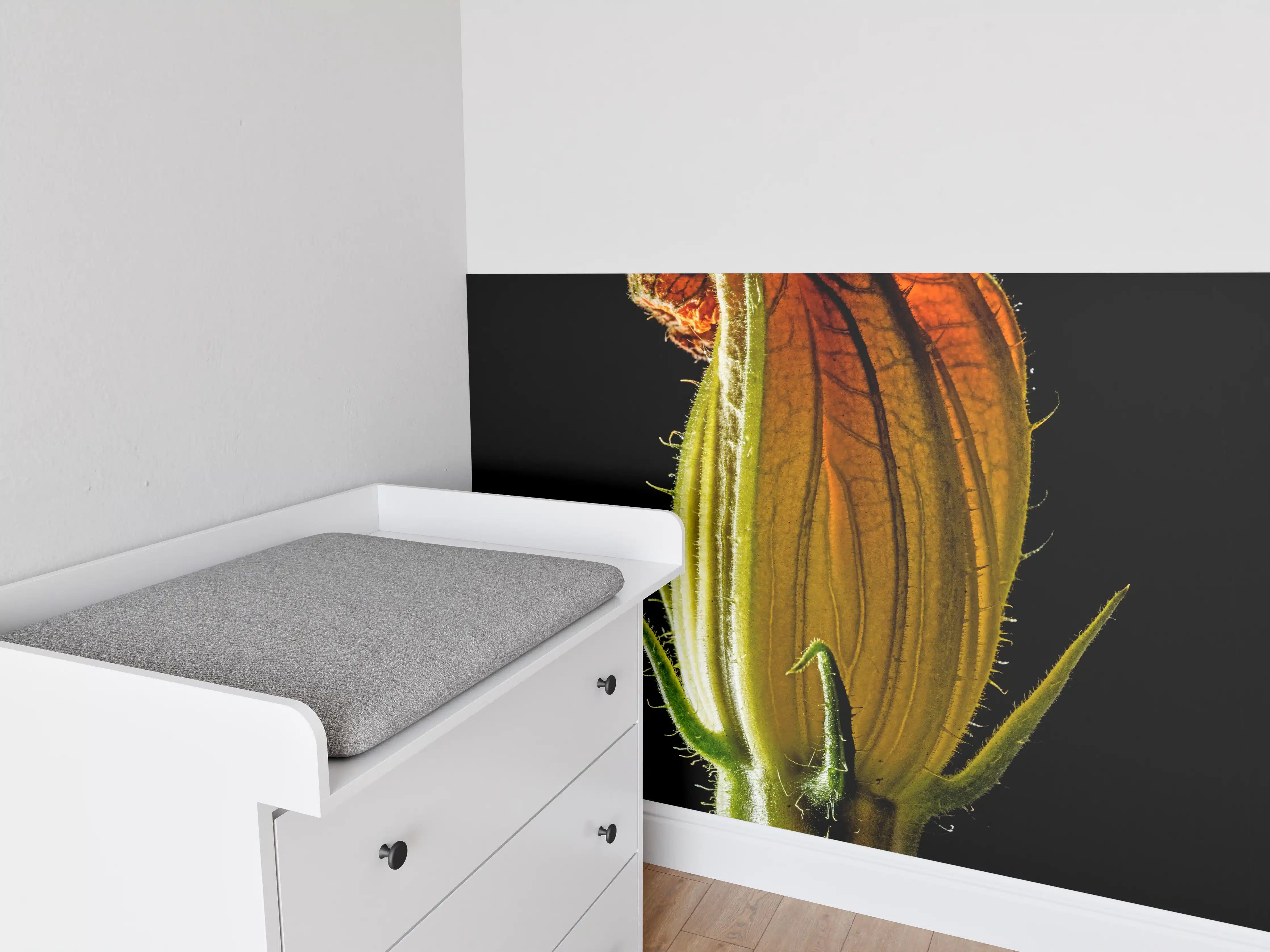 Babyzimmer Wandgestaltung - Blumenzwiebel in Nahaufnahme