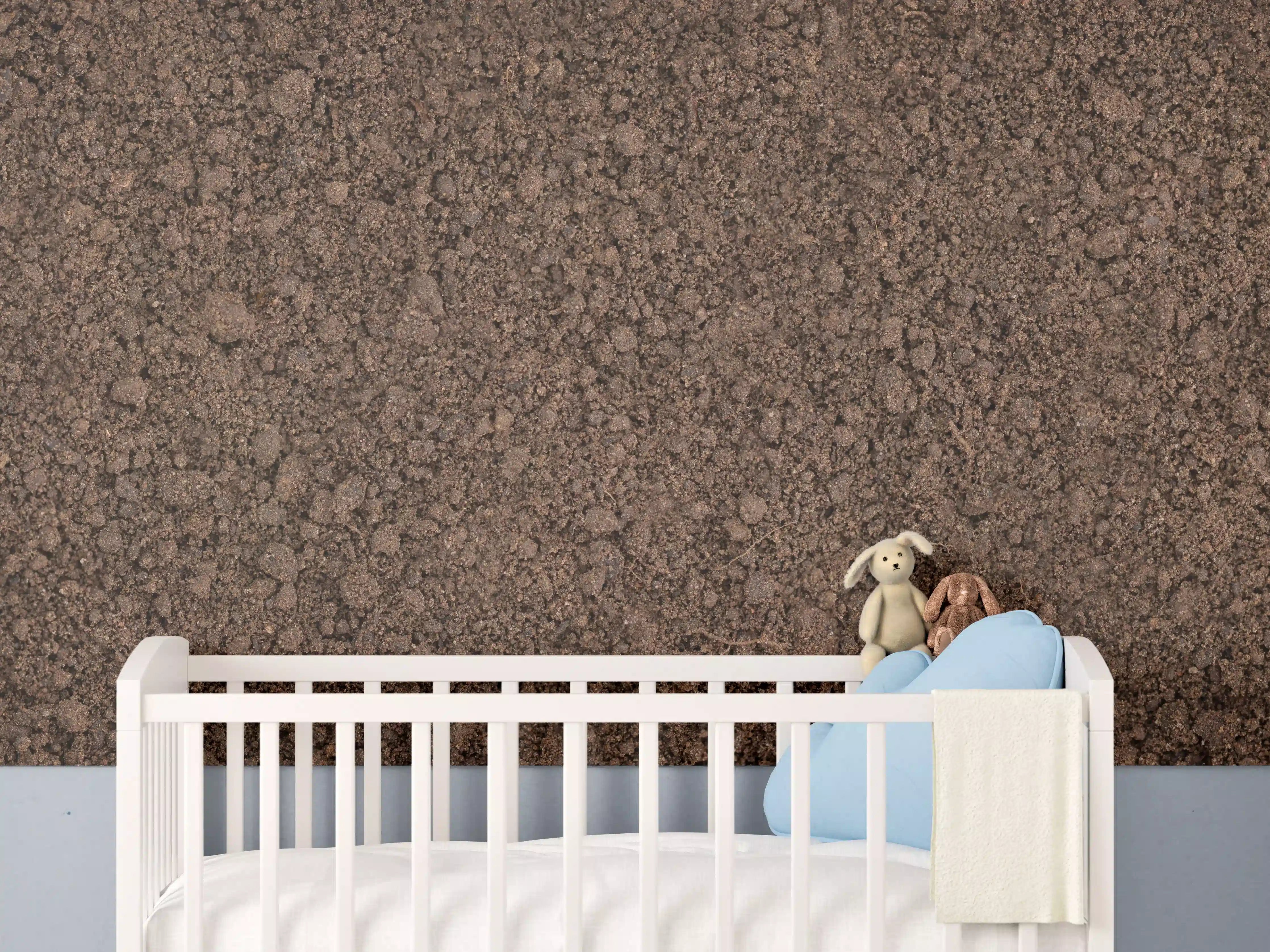 Babyzimmer Wandgestaltung - Bodentextur in Nahaufnahme